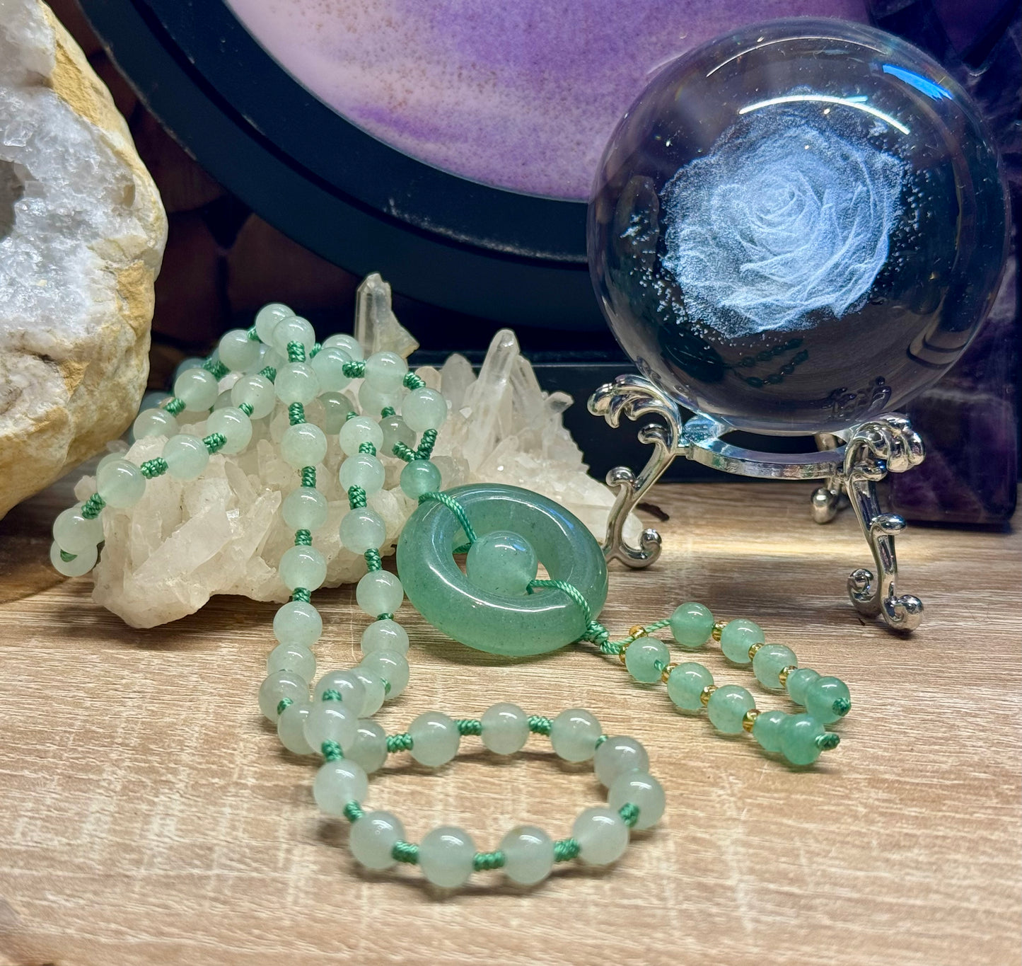 Collier en Aventurine verte