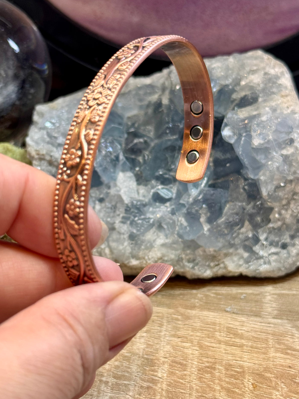 Bracelet magnétique avec aimants - F