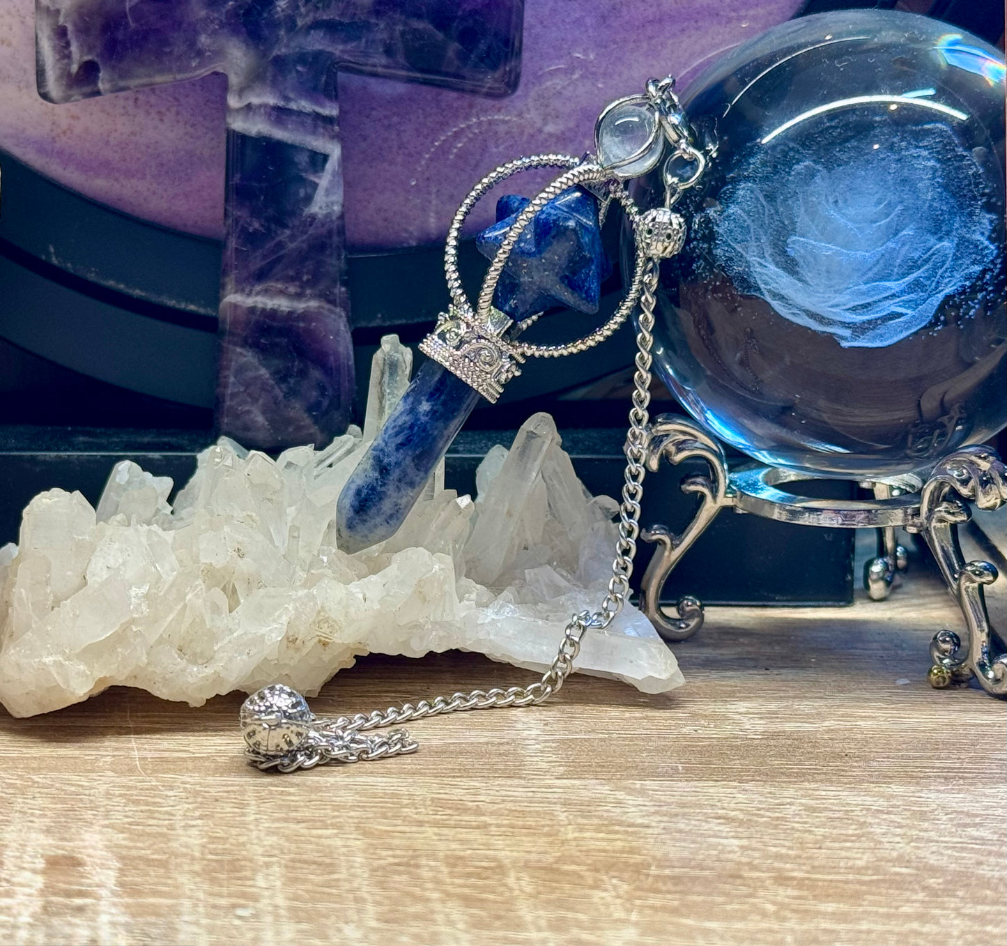 Pendule avec Merkaba - Lapis Lazuli