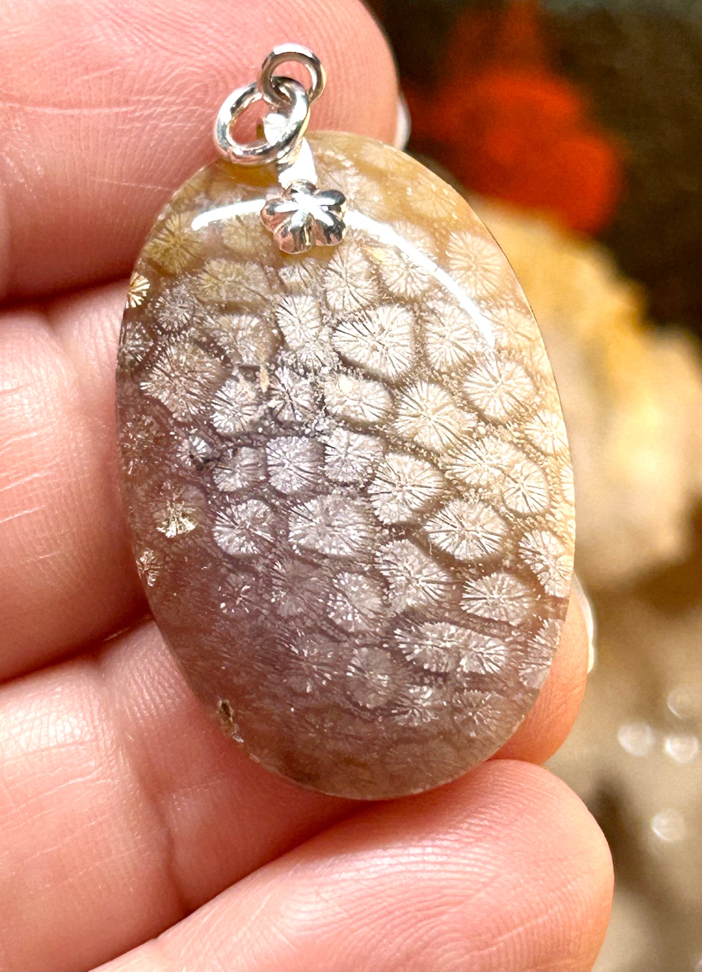 Pendentif de corail fossilisé 3