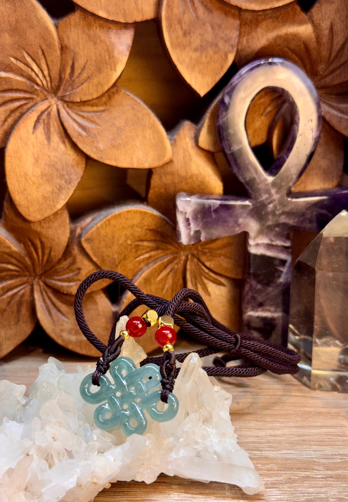 Collier de Jade Noeud Infini