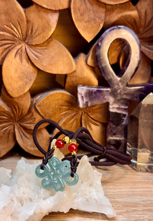 Collier de Jade Noeud Infini