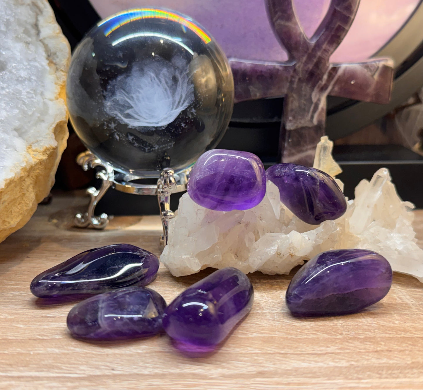 Pierres roulées d’améthyste