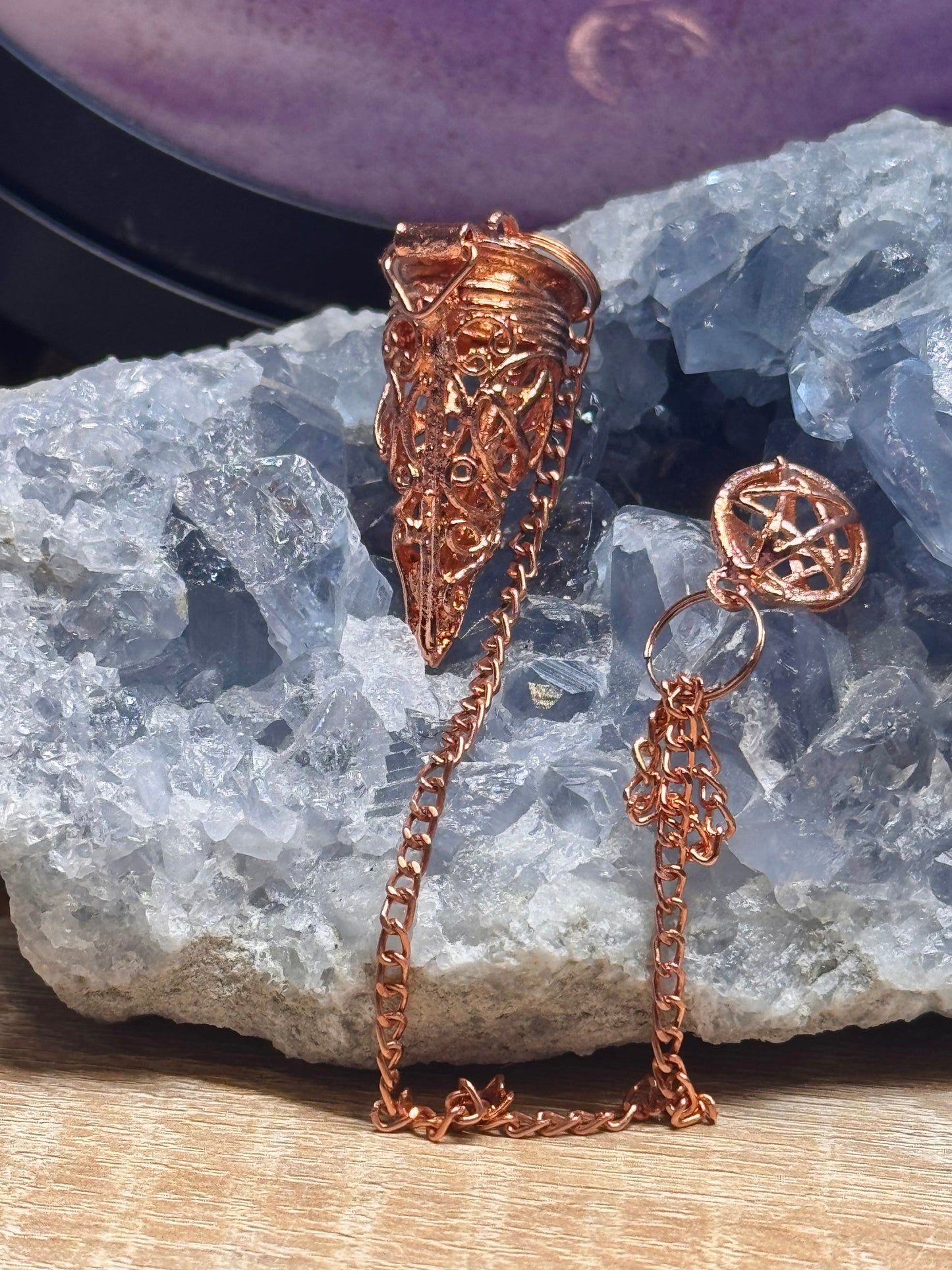 Pendule Pentacle en cuivre