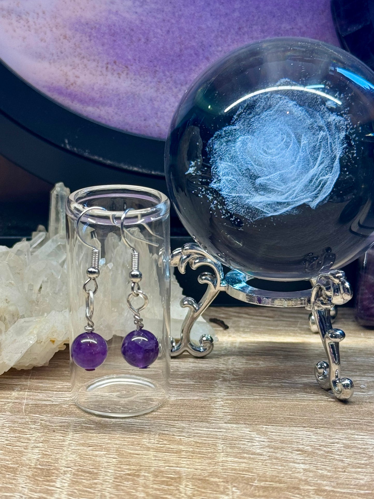 Boucles d’oreilles Améthyste
