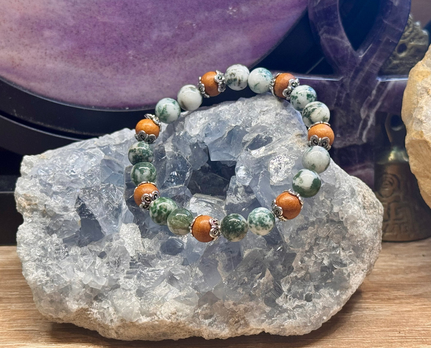 Bracelet de lithothérapie "Retrouver calme et Apaisement"
