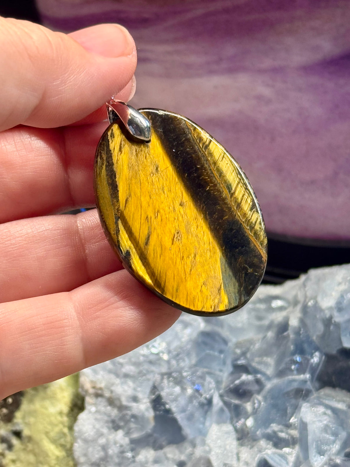 Pendentif Oeil de Tigre