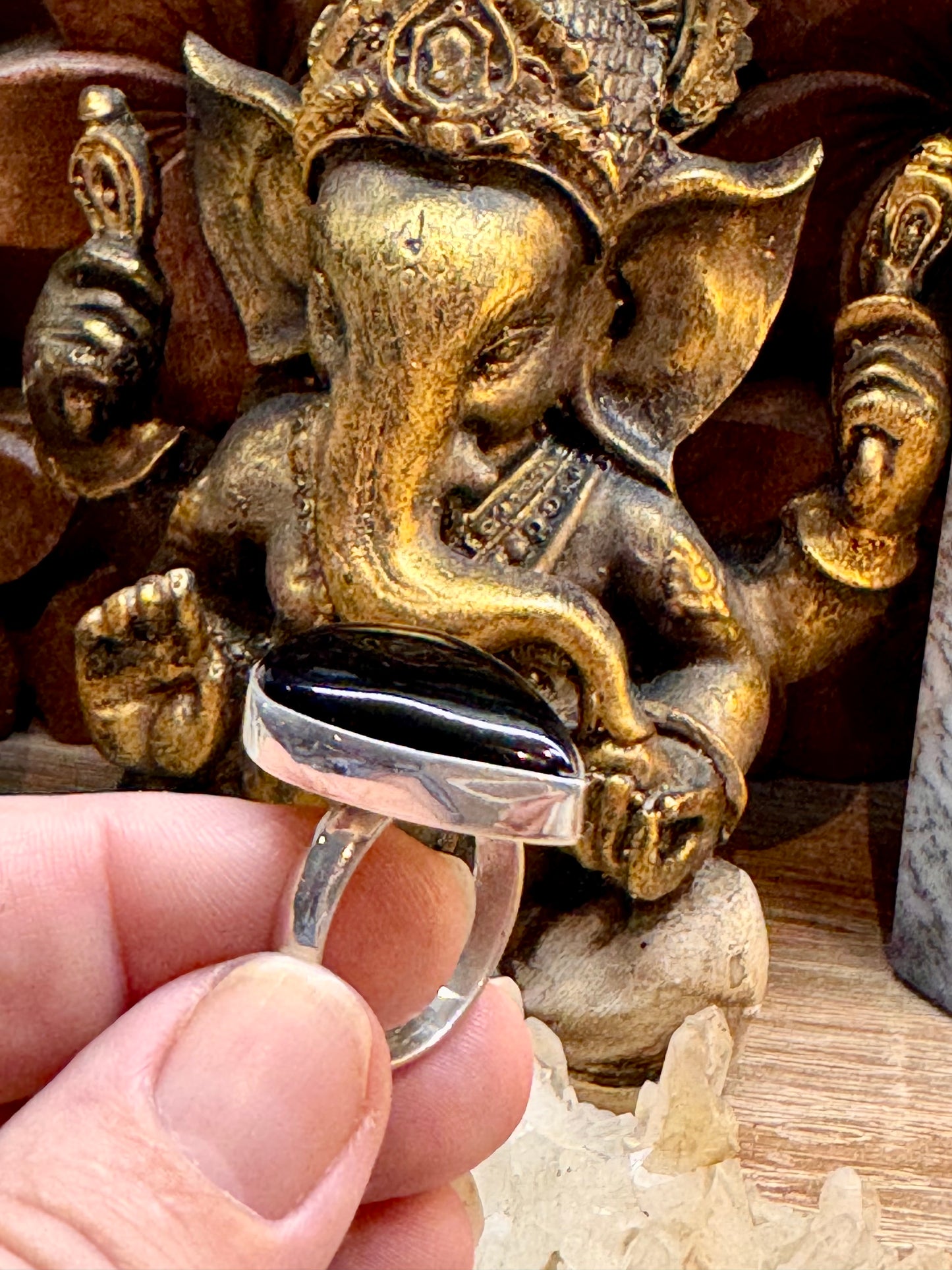 Bague d’onyx noir