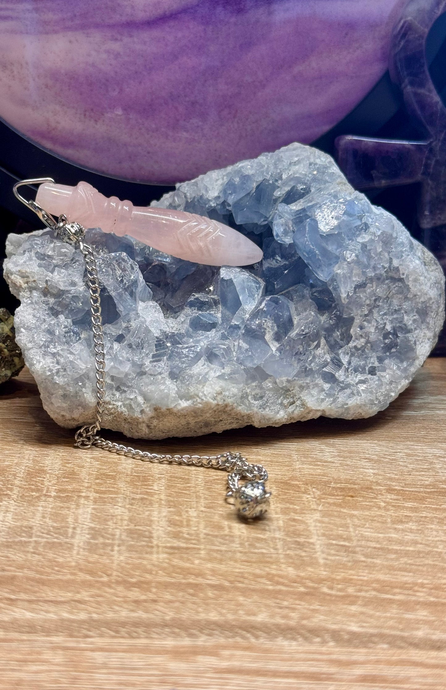 Pendule Thot en Quartz Rose