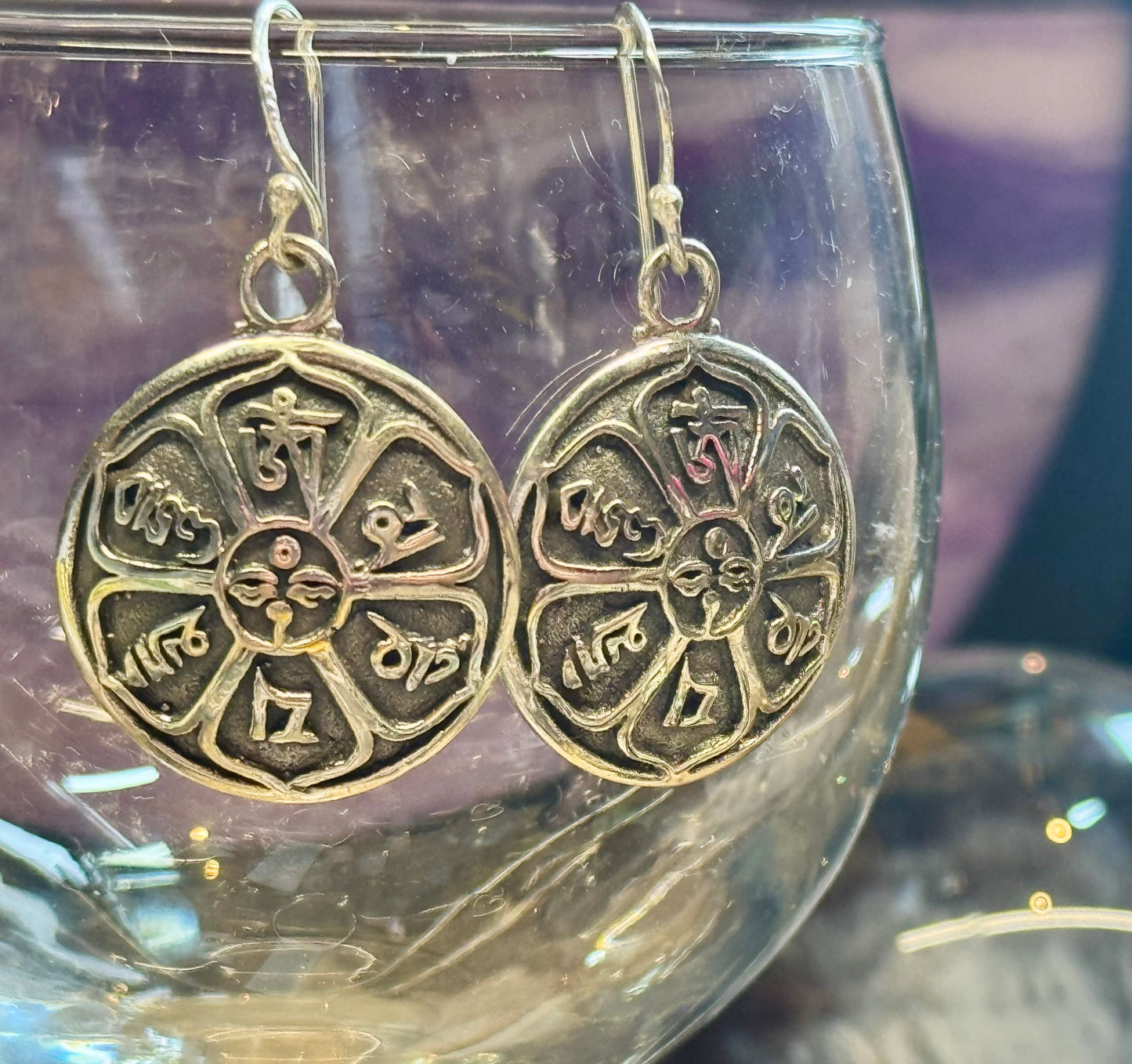 Boucles d’oreilles Ôm Mani Padme Hum