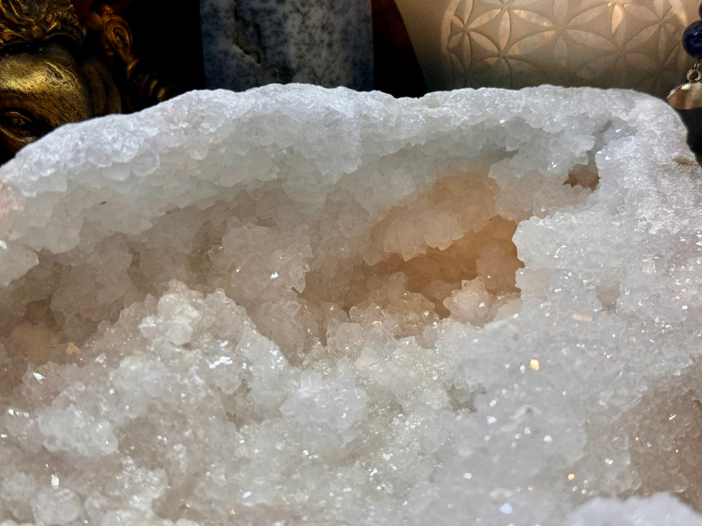 Géode de Quartz Blanc