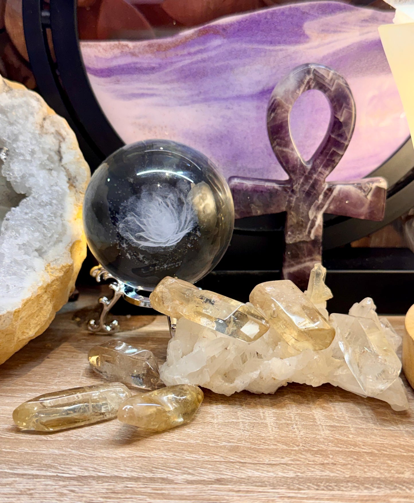 Pointes de citrine naturelles polies