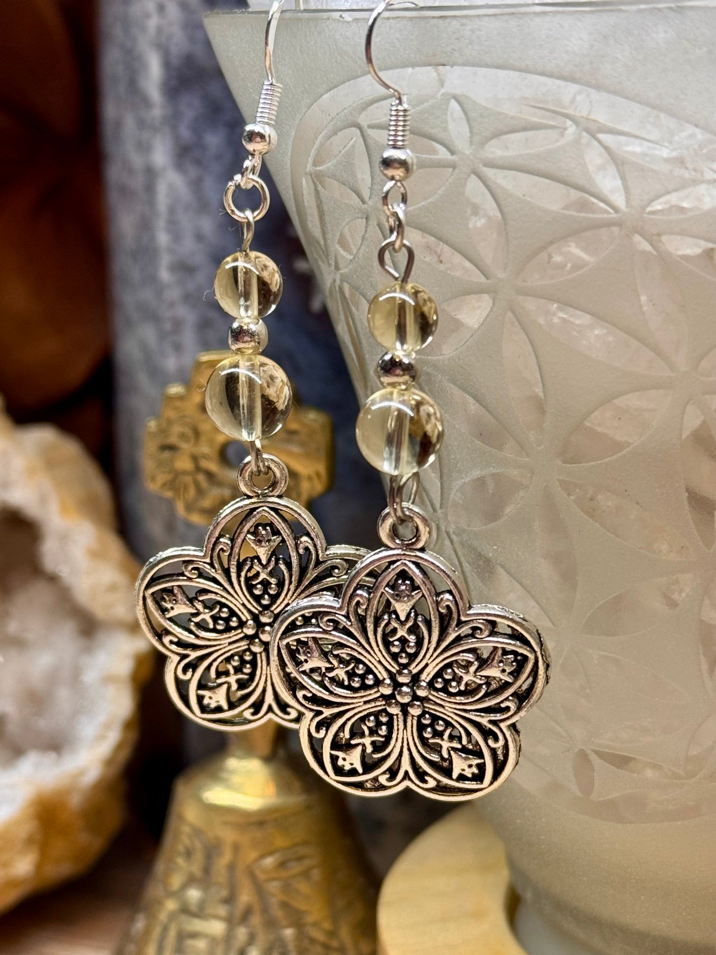 Boucles d’oreilles Quartz Lemon