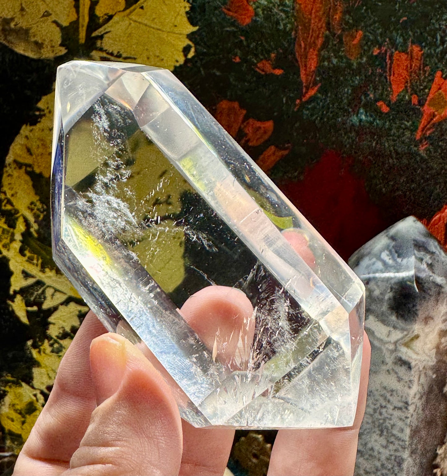 Pointe biterminée de quartz cristal