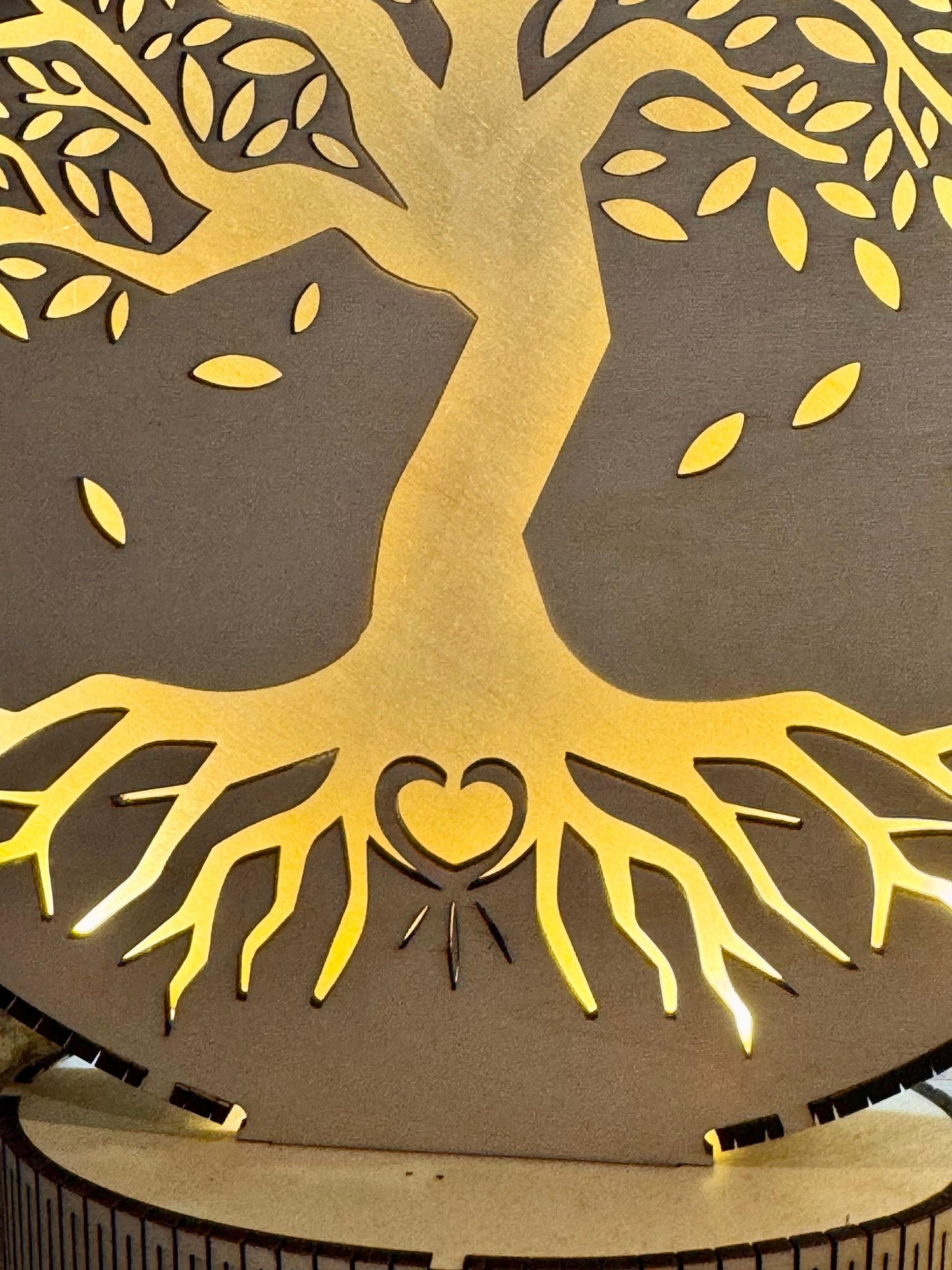 Lampe en bois Arbre de vie