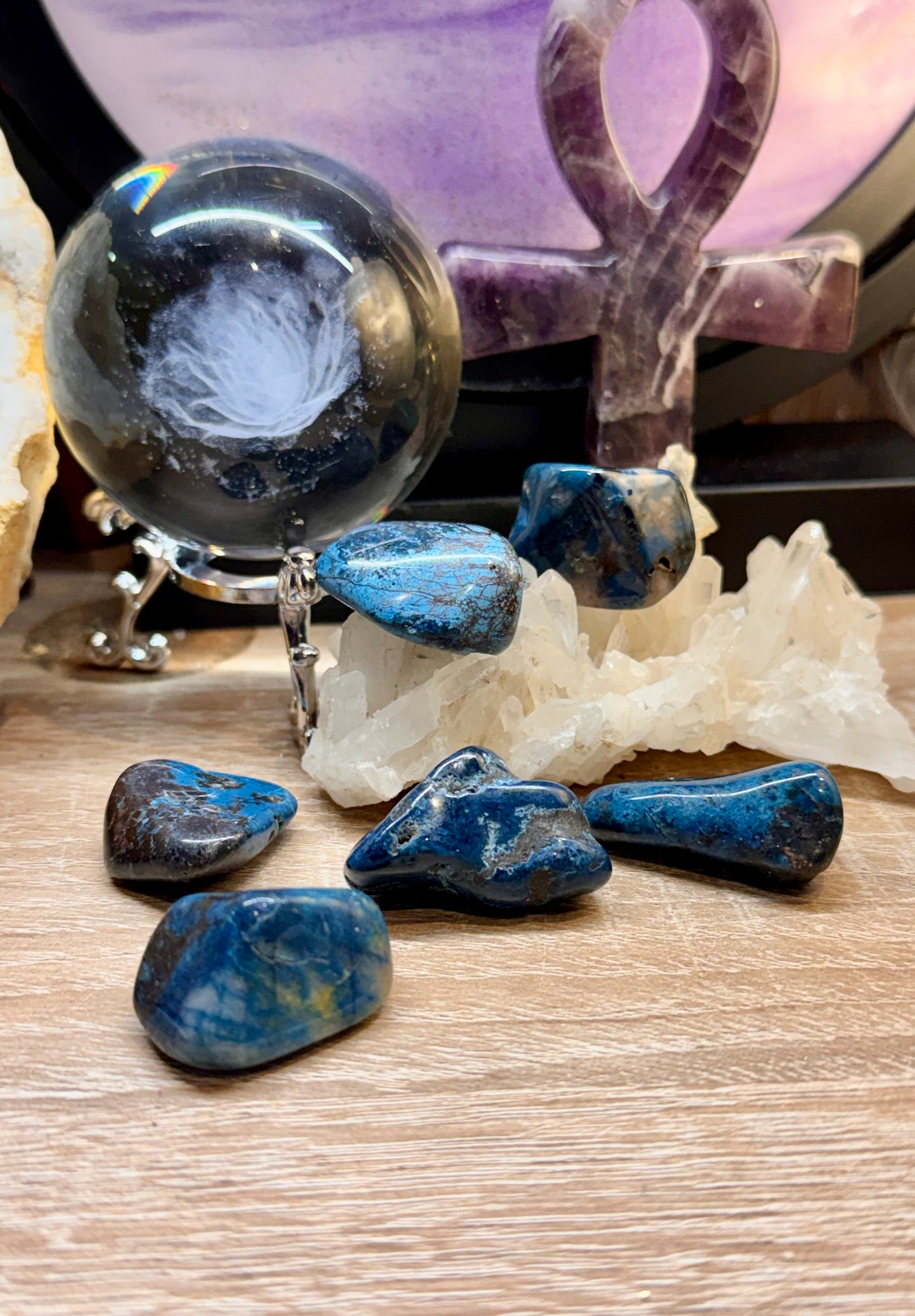 Pierres roulées de Shattuckite