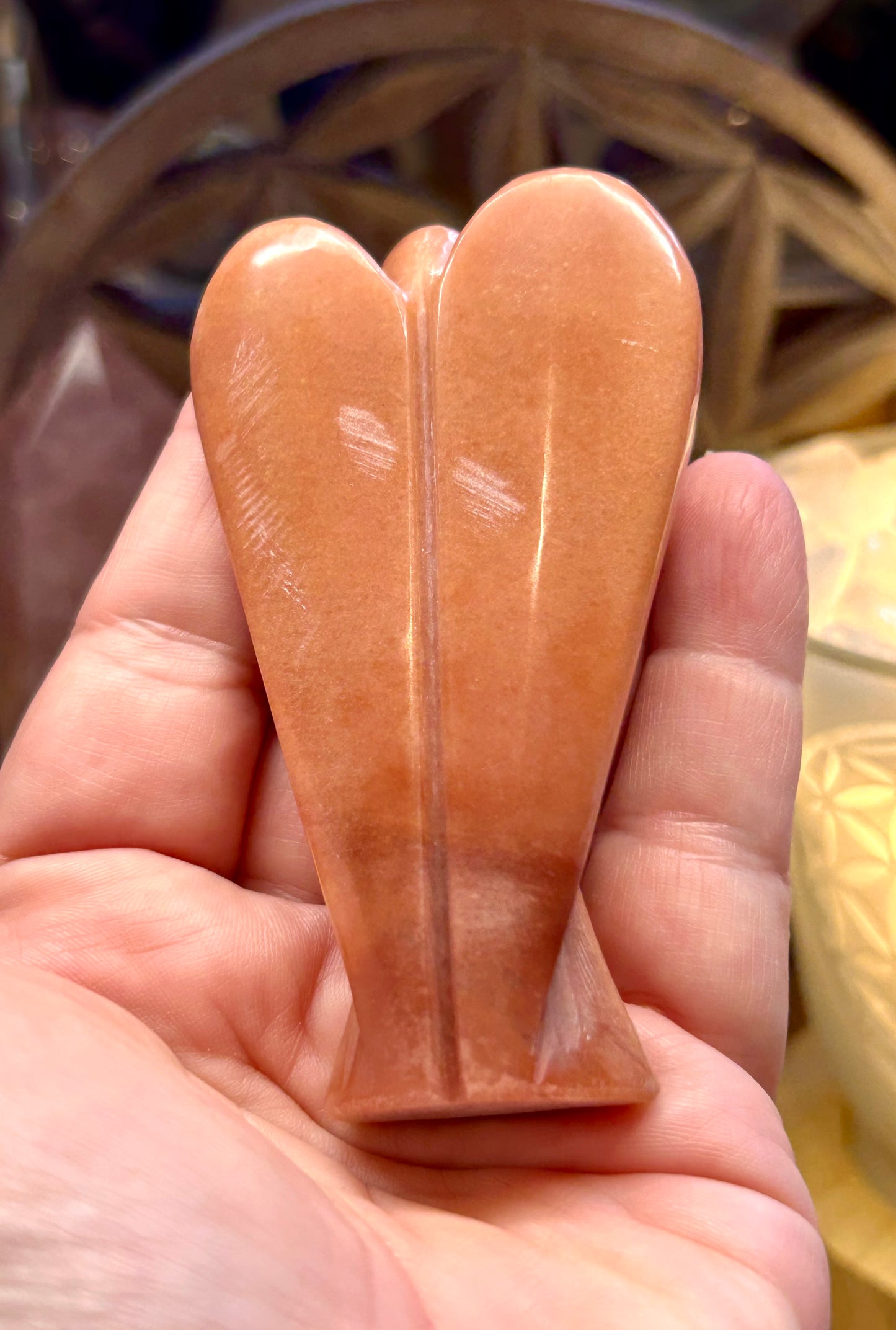 Ange en aventurine orange