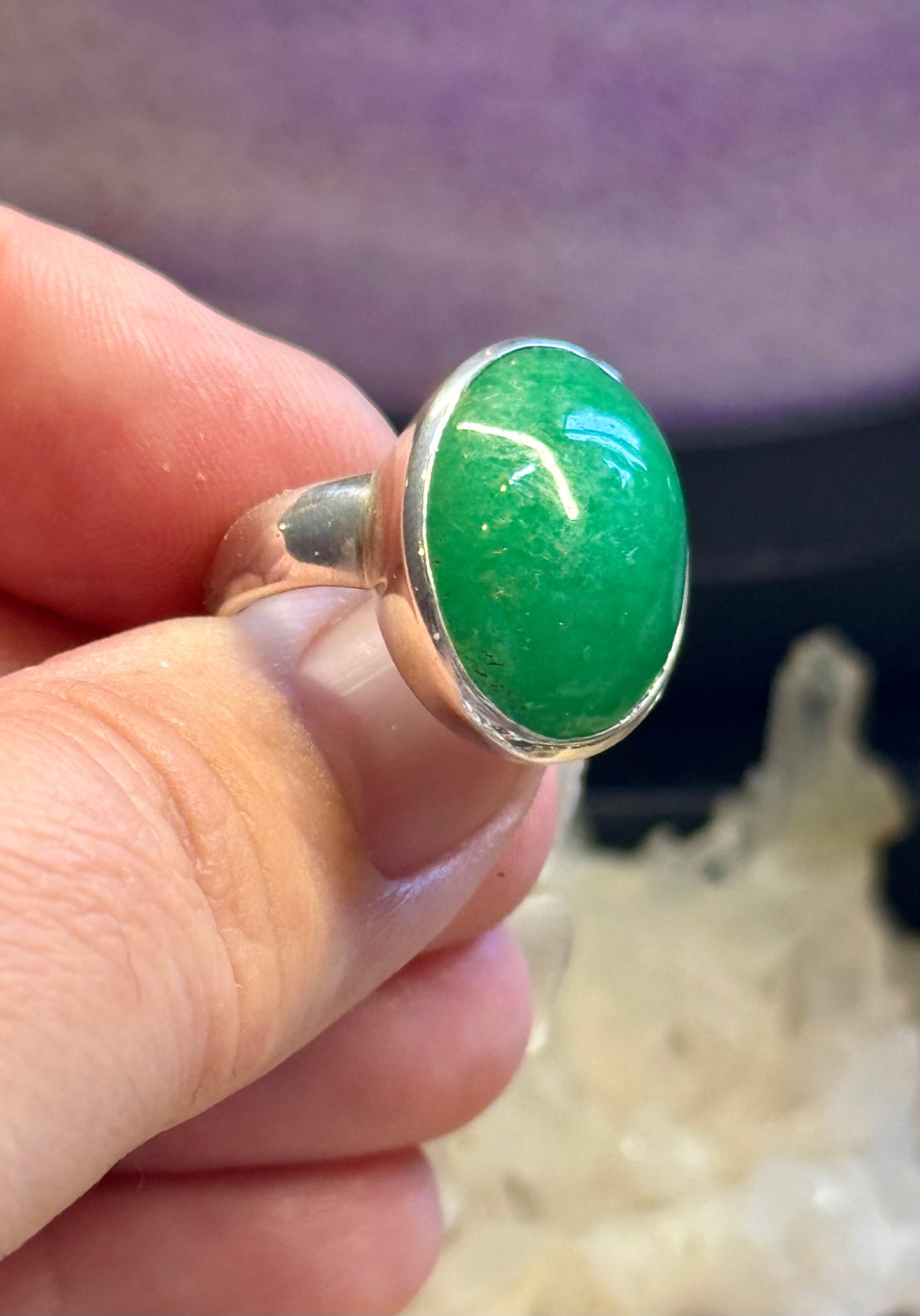 Bague en Jade T53