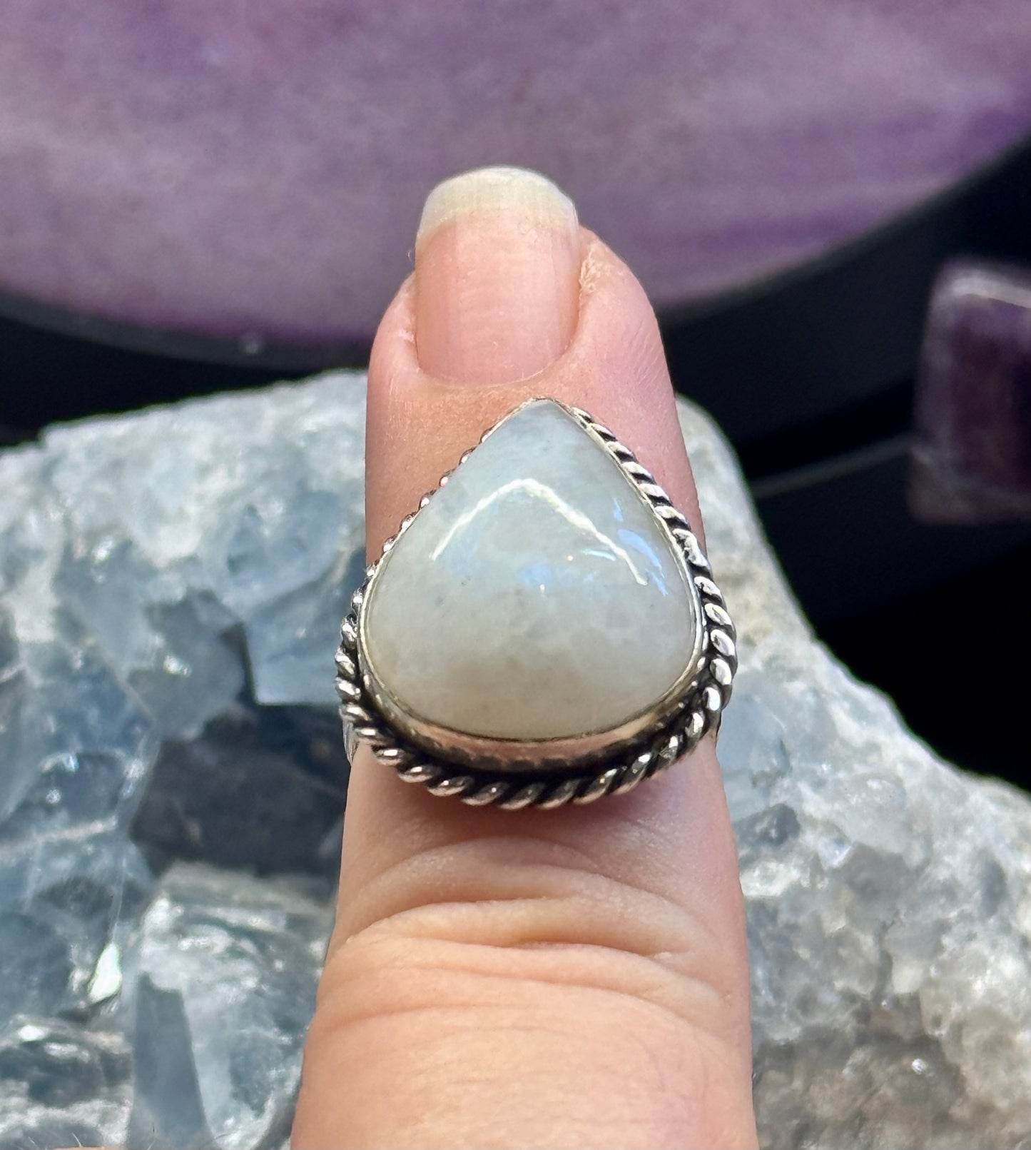 Bague de Pierre de Lune T53