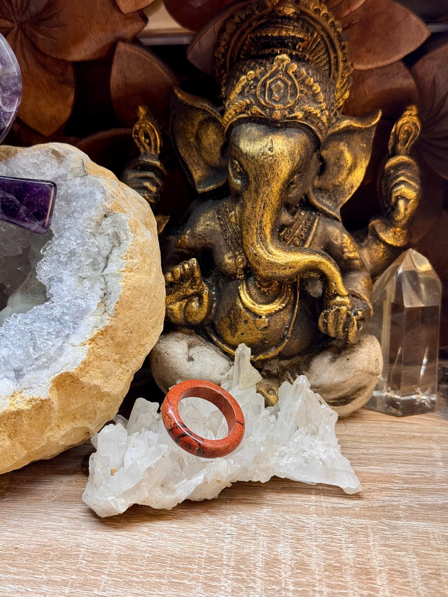 Anneau de jaspe rouge