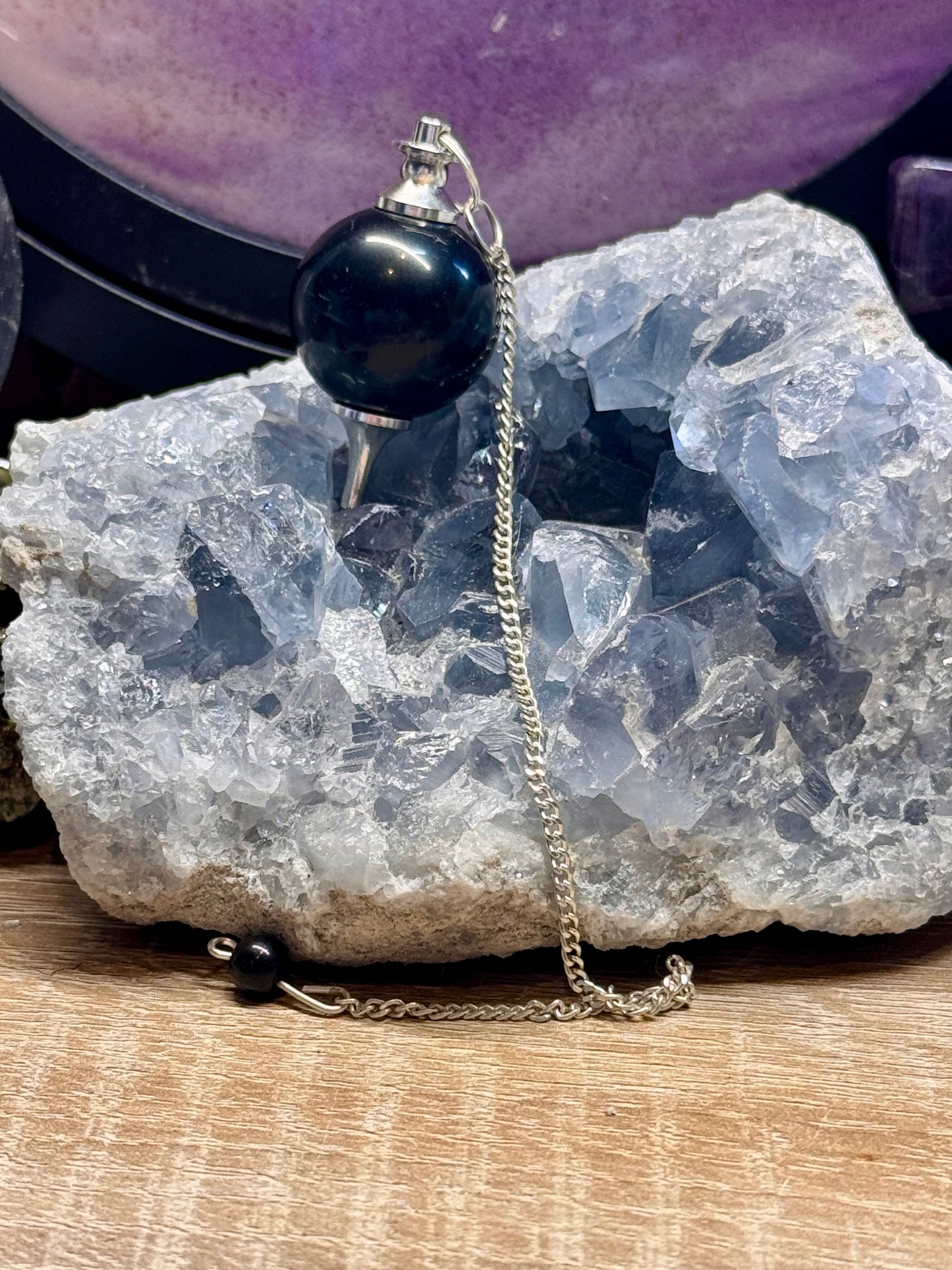 Pendule Séphoroton en Obsidienne Noire