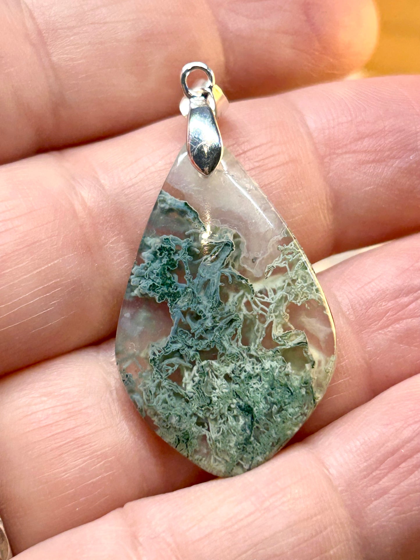 Pendentif d’agate mousse