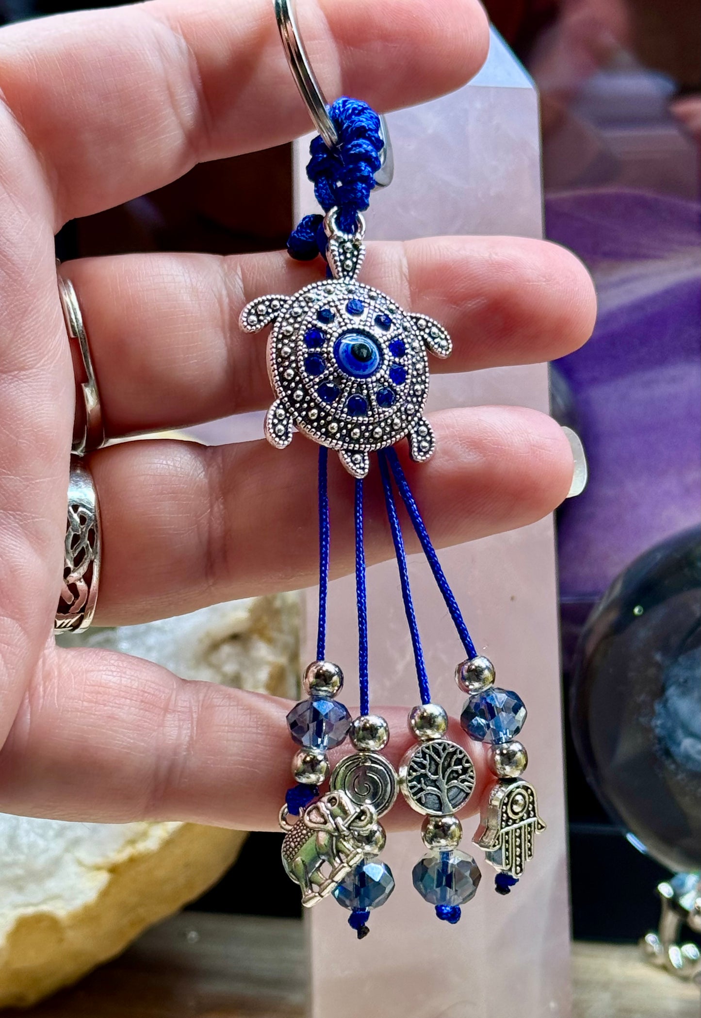 Porte-clé Tortue et Oeil de Nazar