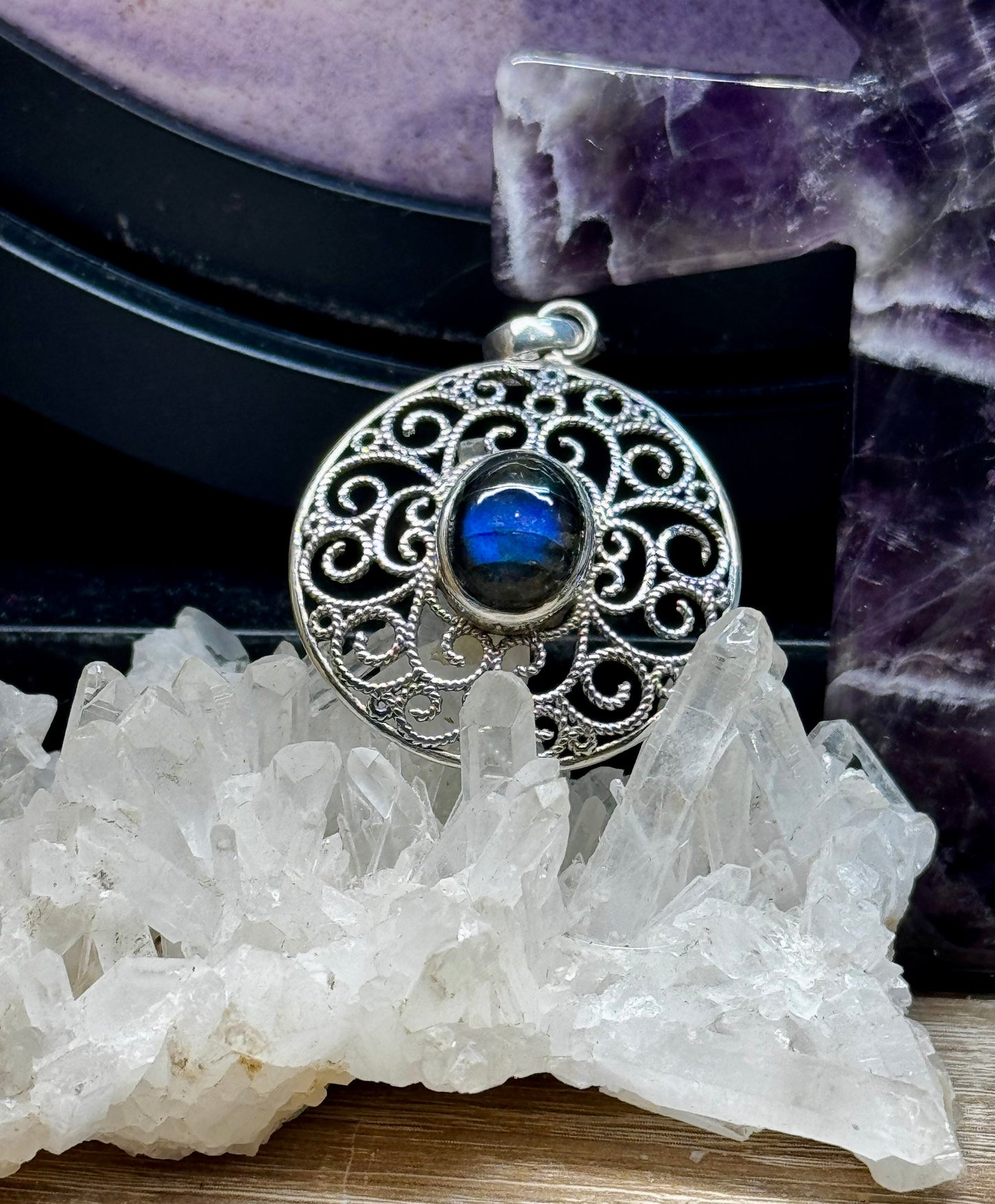 Pendentif en argent et Labradorite
