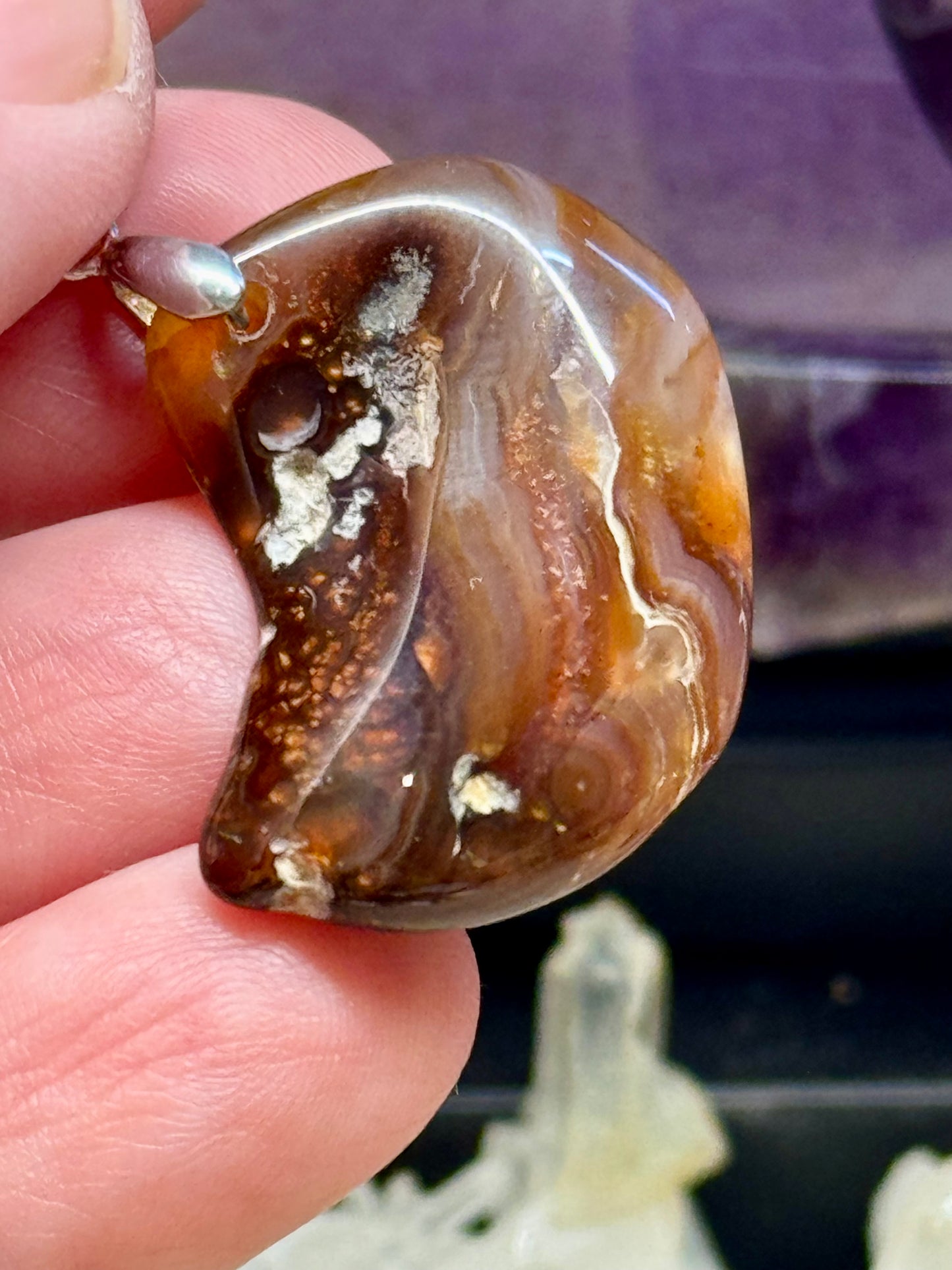 Pendentif d’agate feu