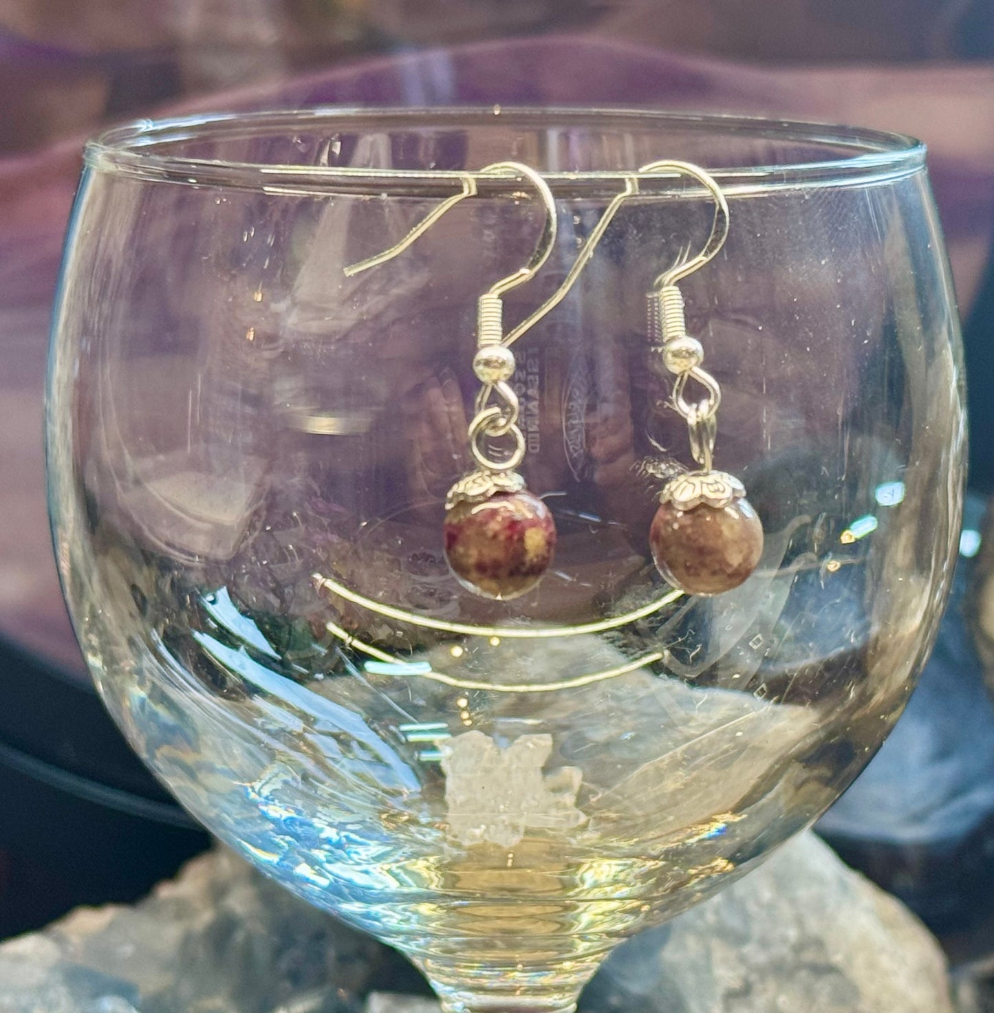 Boucles d’oreilles Tourmaline Rose
