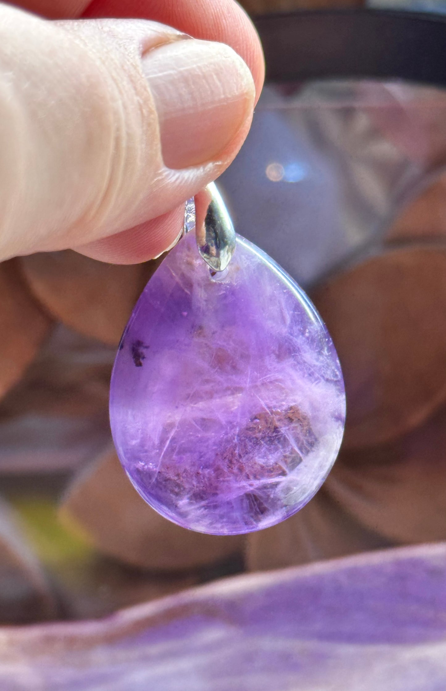 Pendentif goutte d’Améthyste