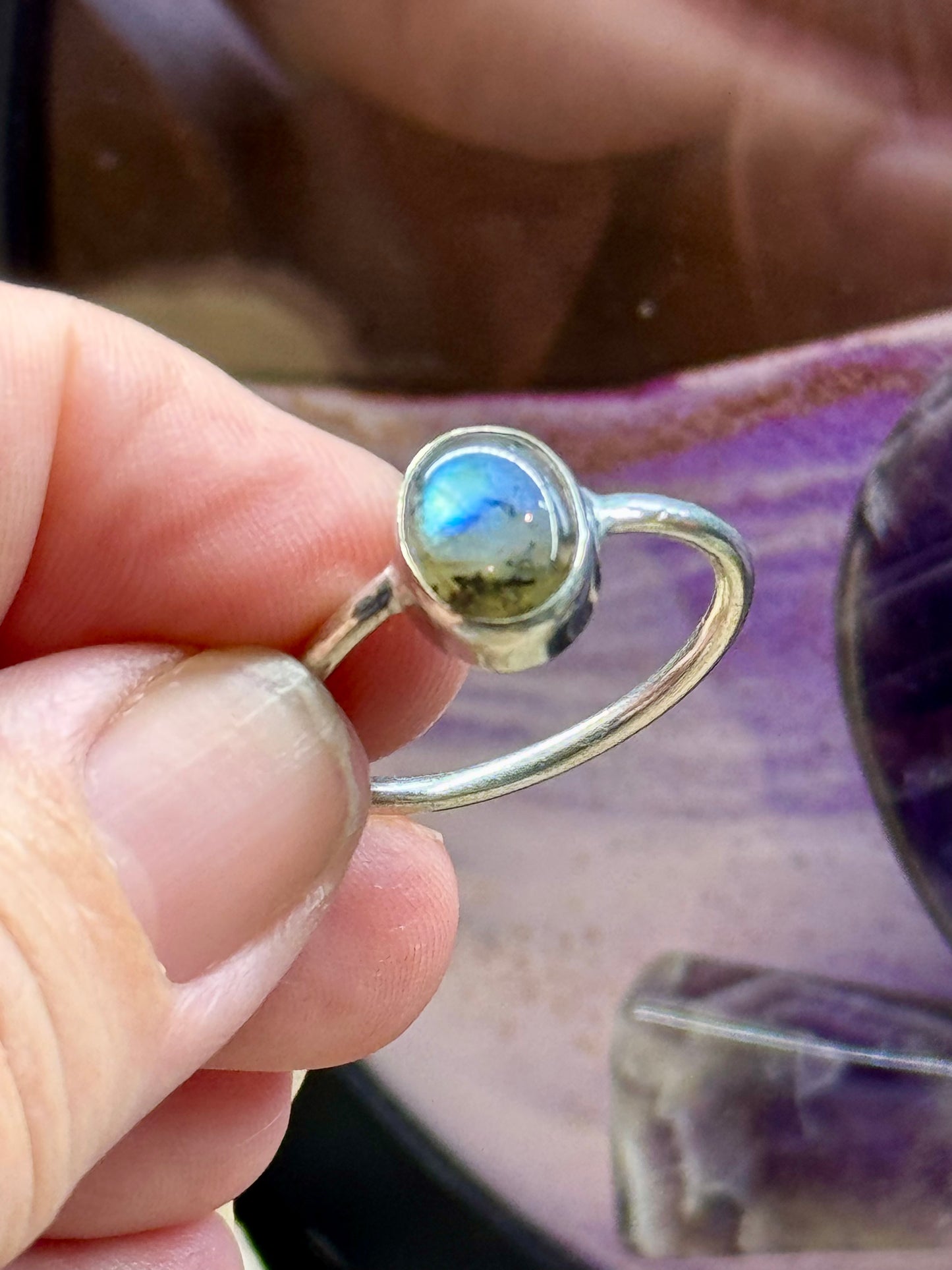 Bague Labradorite T60