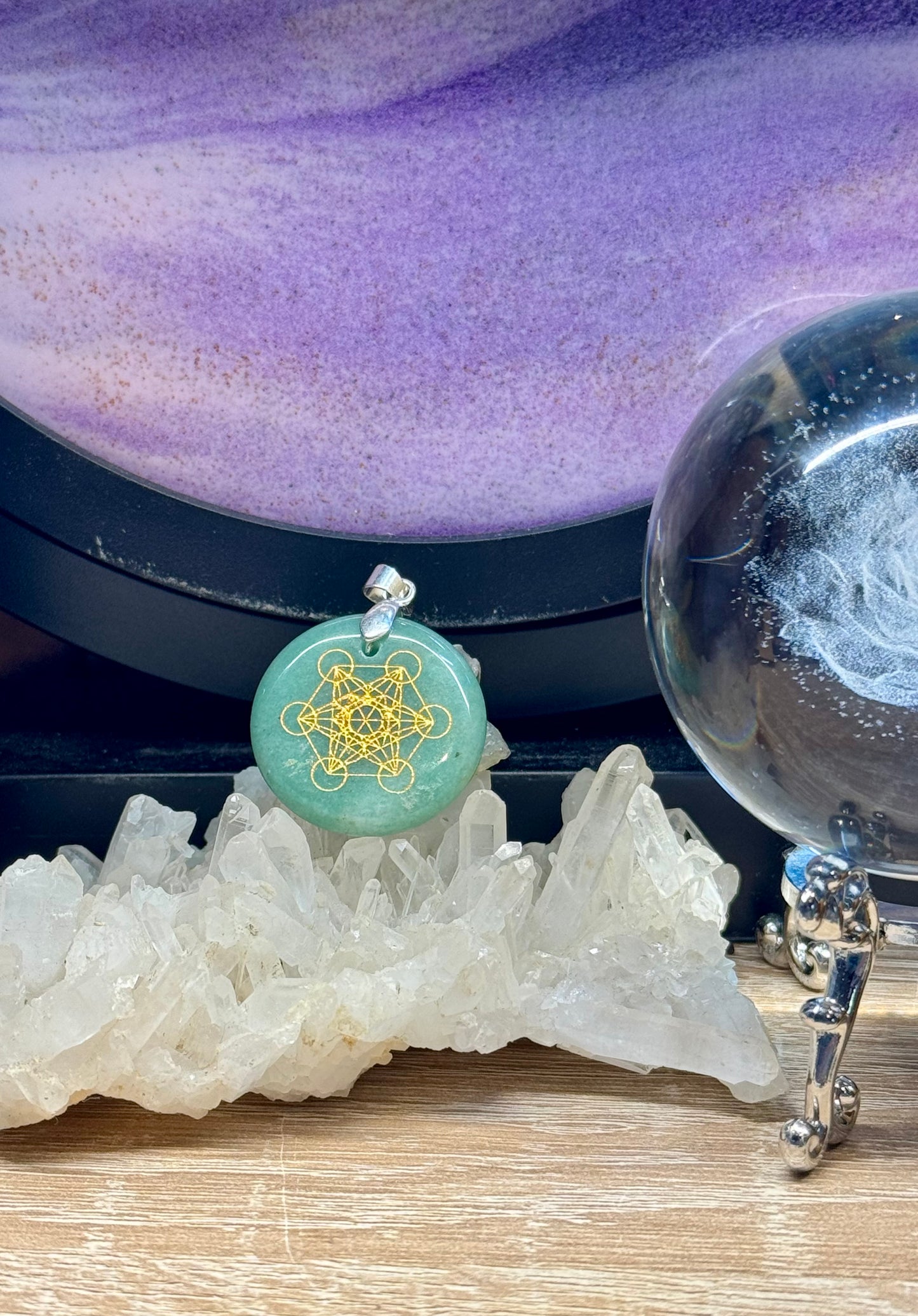 Pendentif en Aventurine verte - Métatron