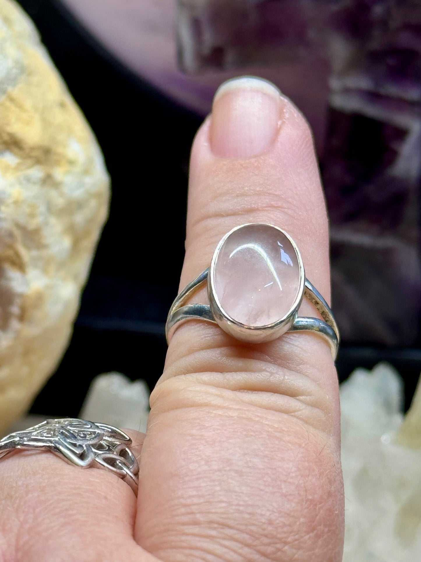 Bague Quartz Rose T54