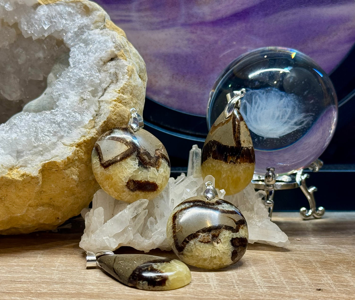 Pendentif de septaria de Madagascar