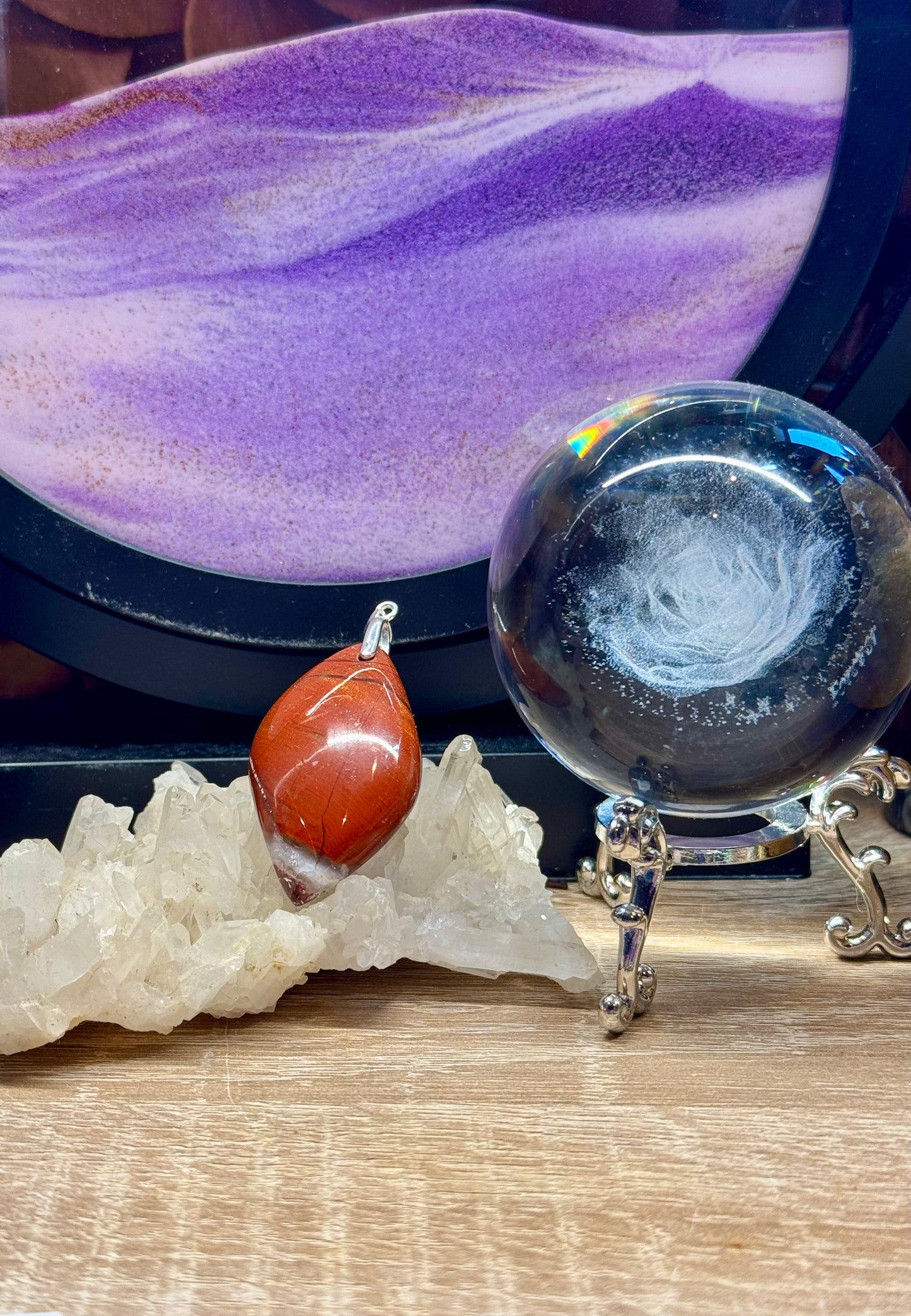 Pendentif de jaspe rouge