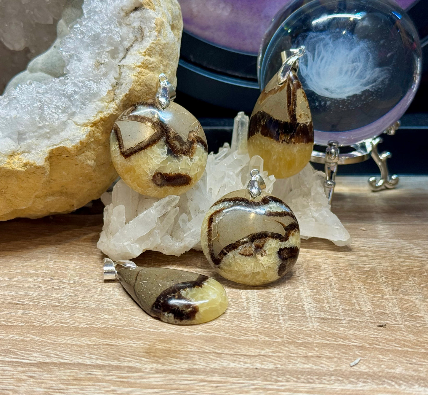 Pendentif de septaria de Madagascar