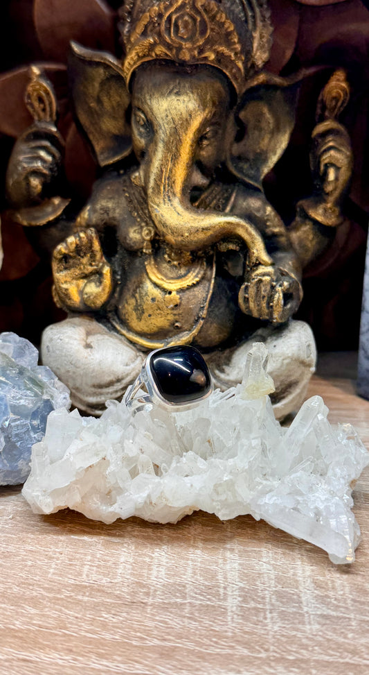 Chevalière Onyx noir