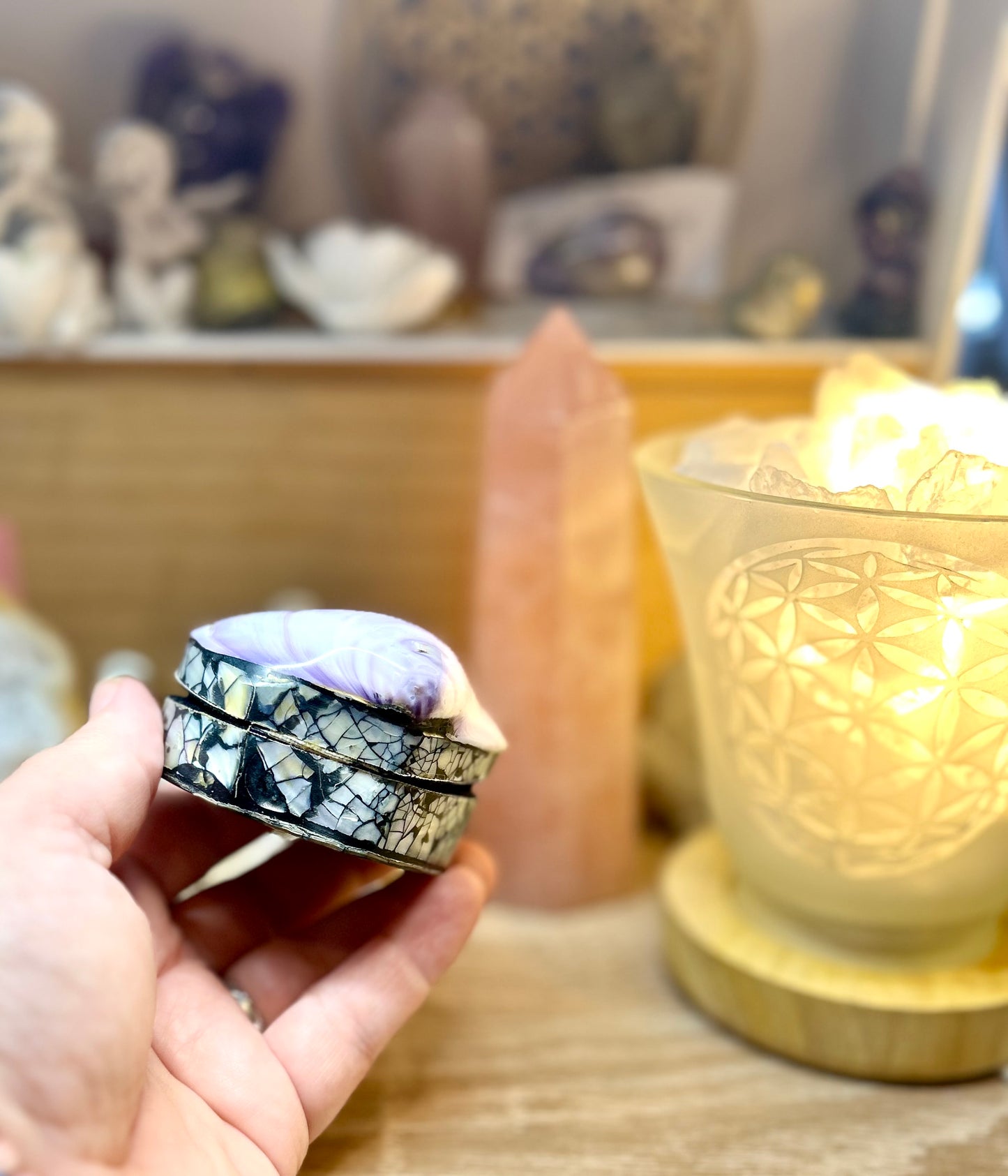 Boîte à bijoux coquillage et abalone
