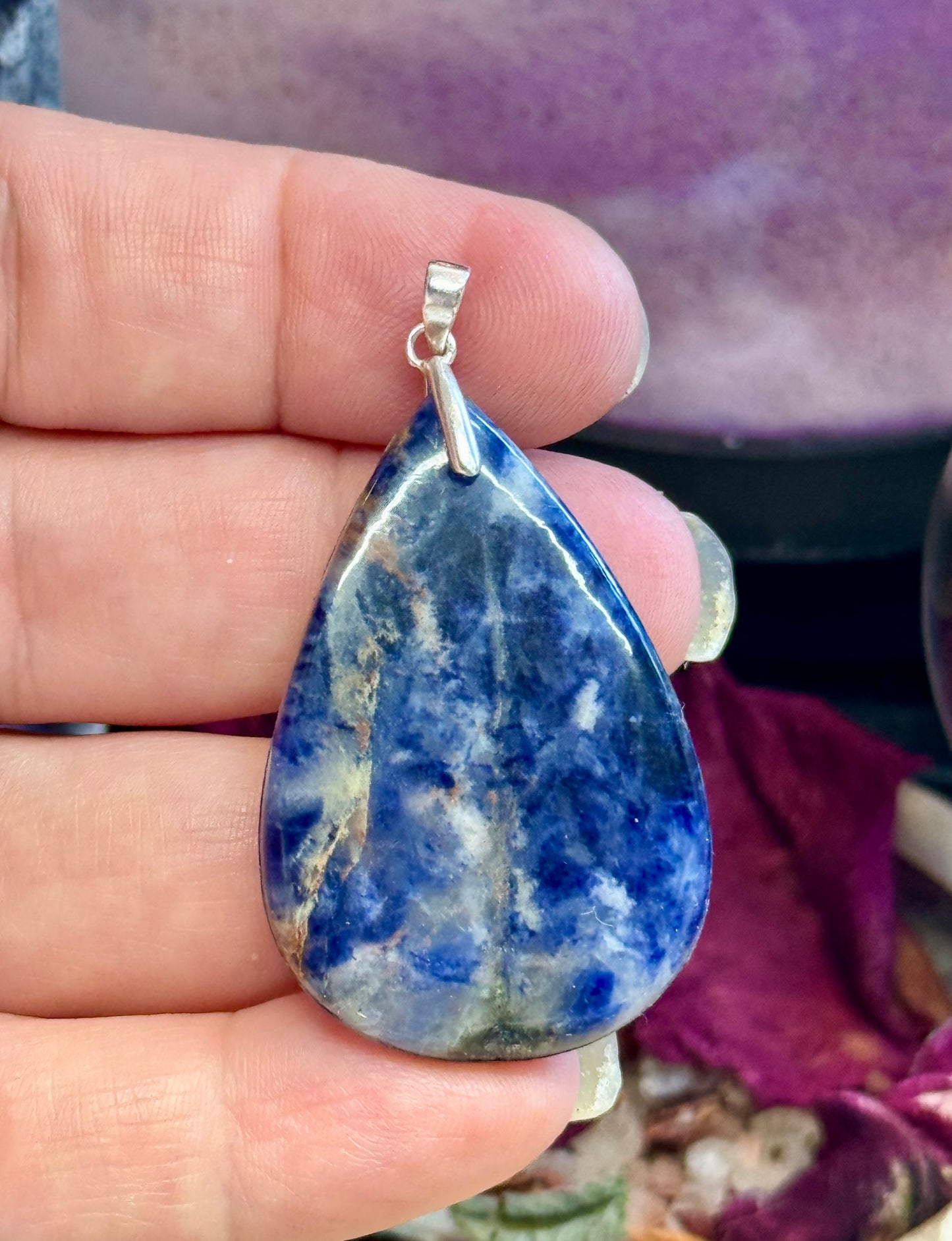 Pendentif en Sodalite