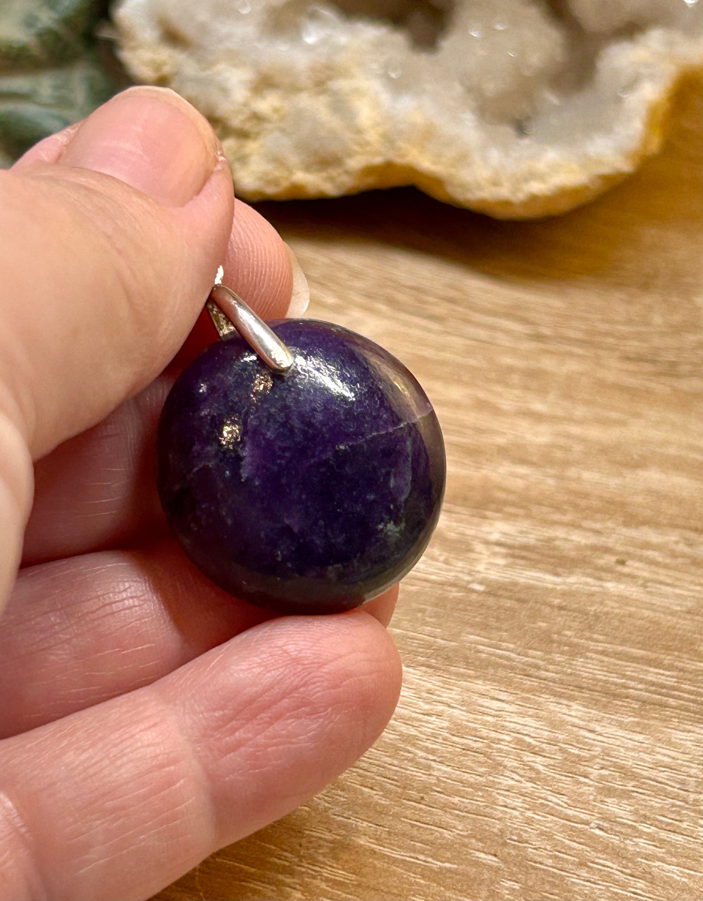 Pendentif de lépidolite