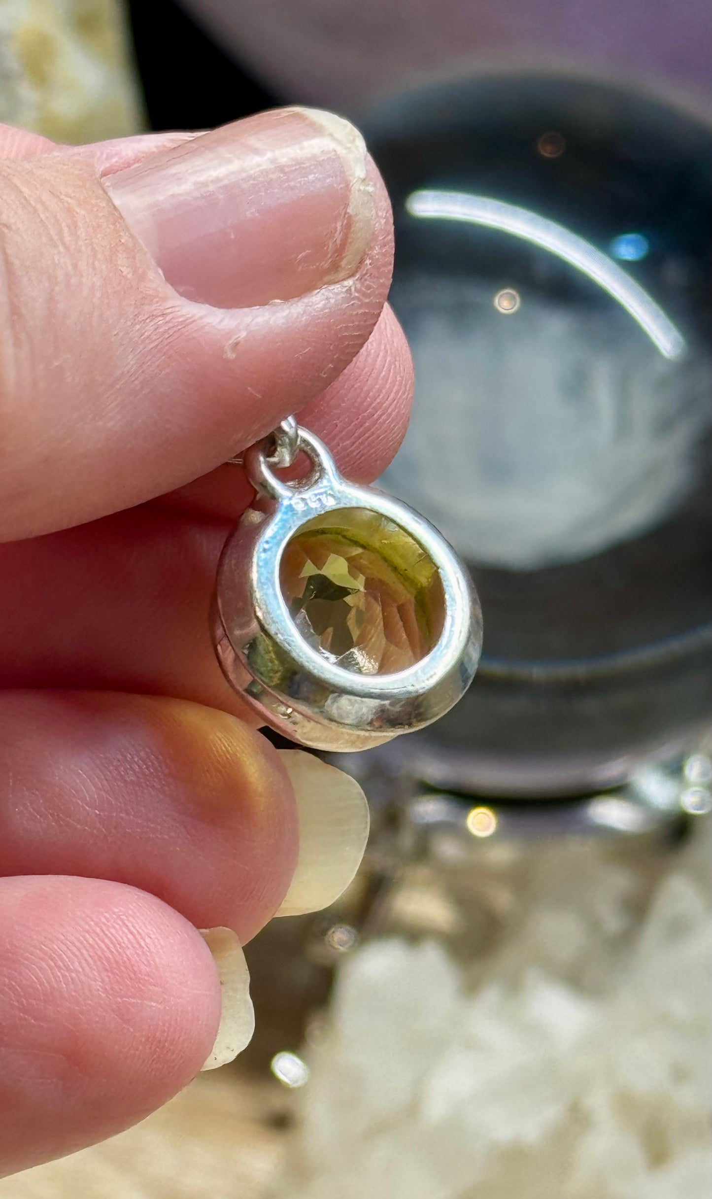 Pendentif de Péridot faceté