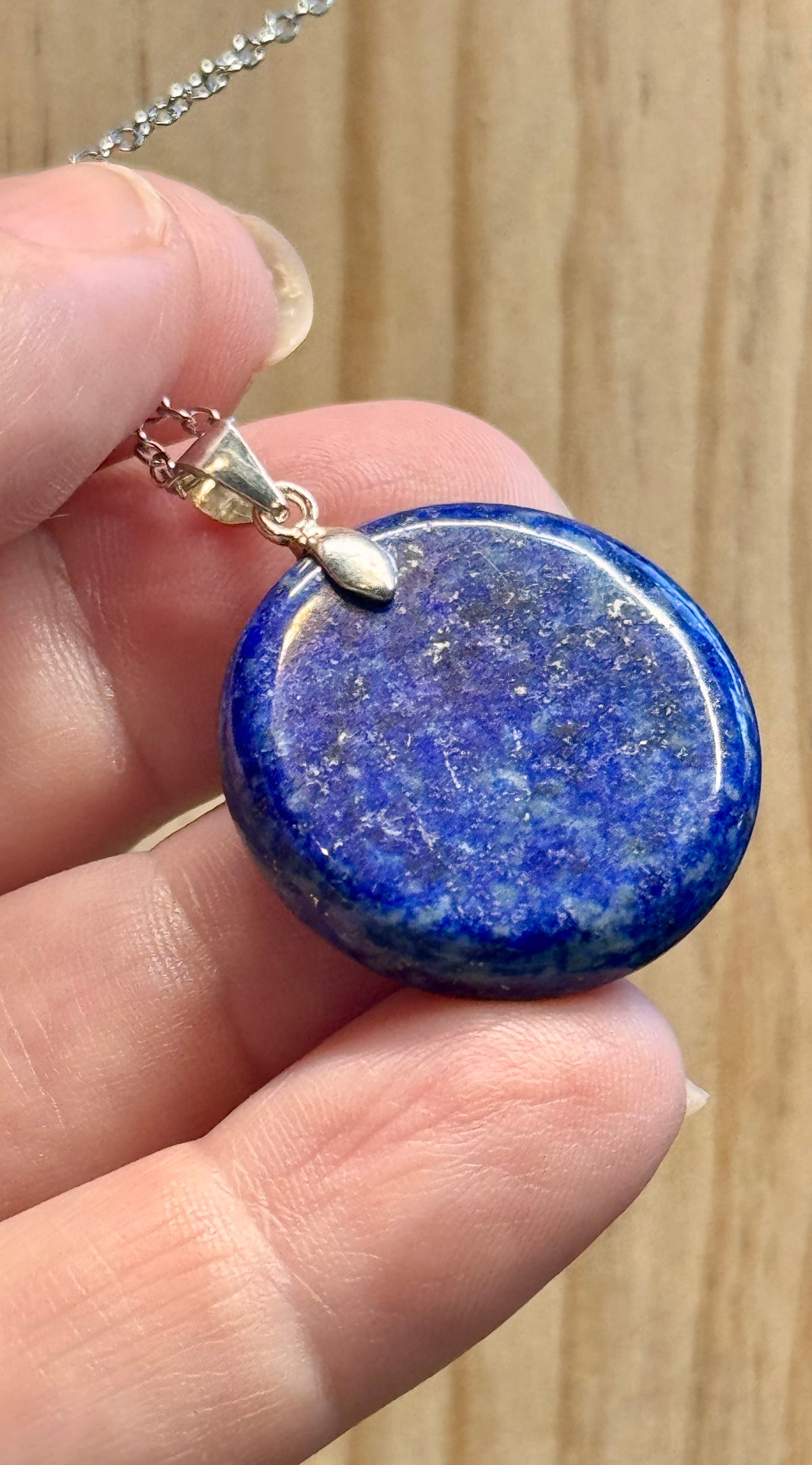 Pendentif de Lapis Lazuli - Fleur de Lotus