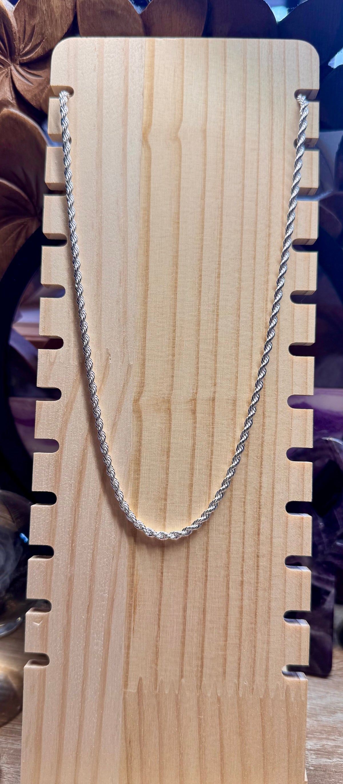 Chaîne en argent torsadée
