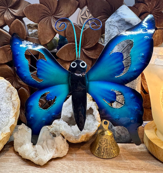 Papillon bleu à suspendre
