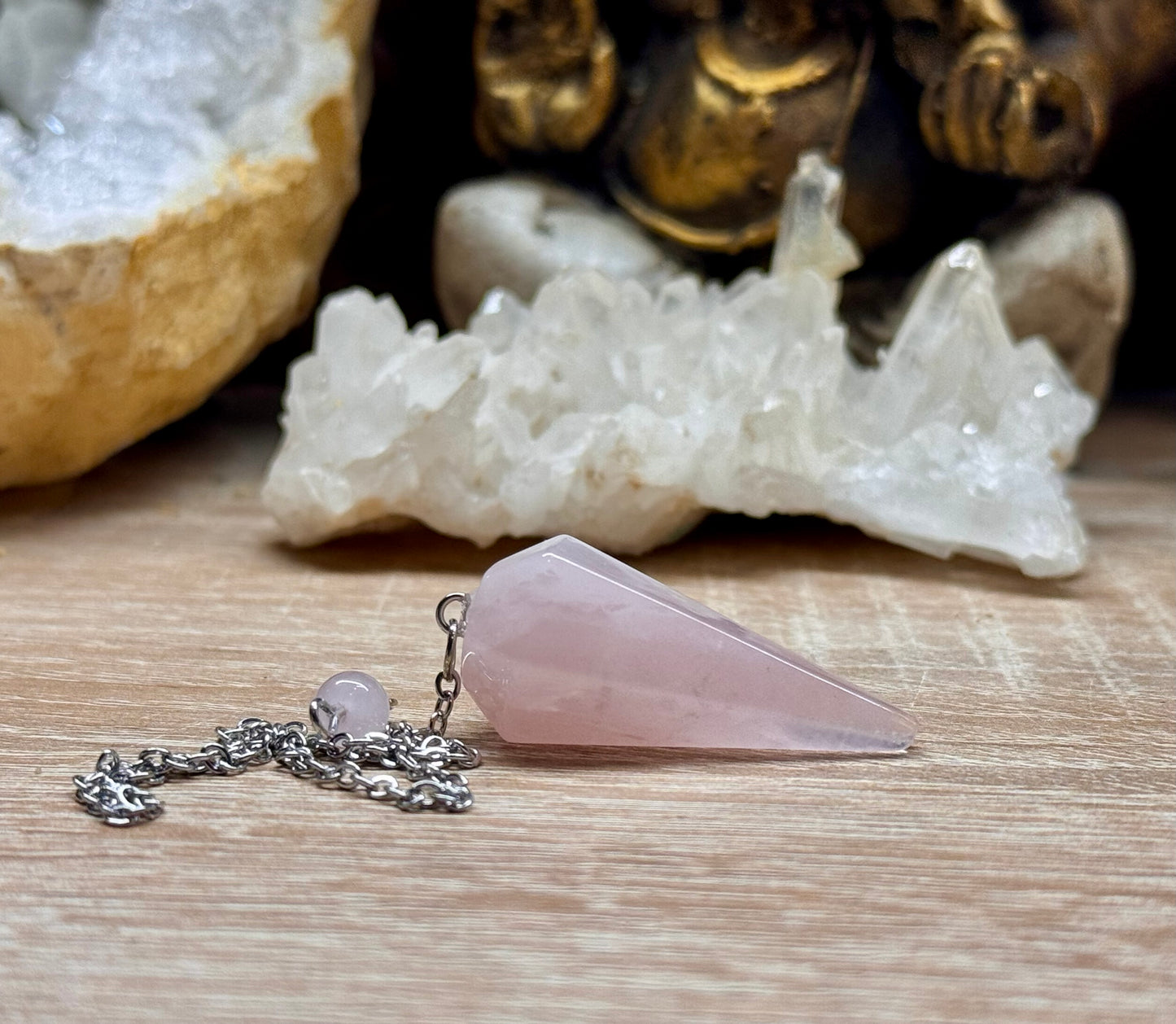 Pendule conique Quartz Rose