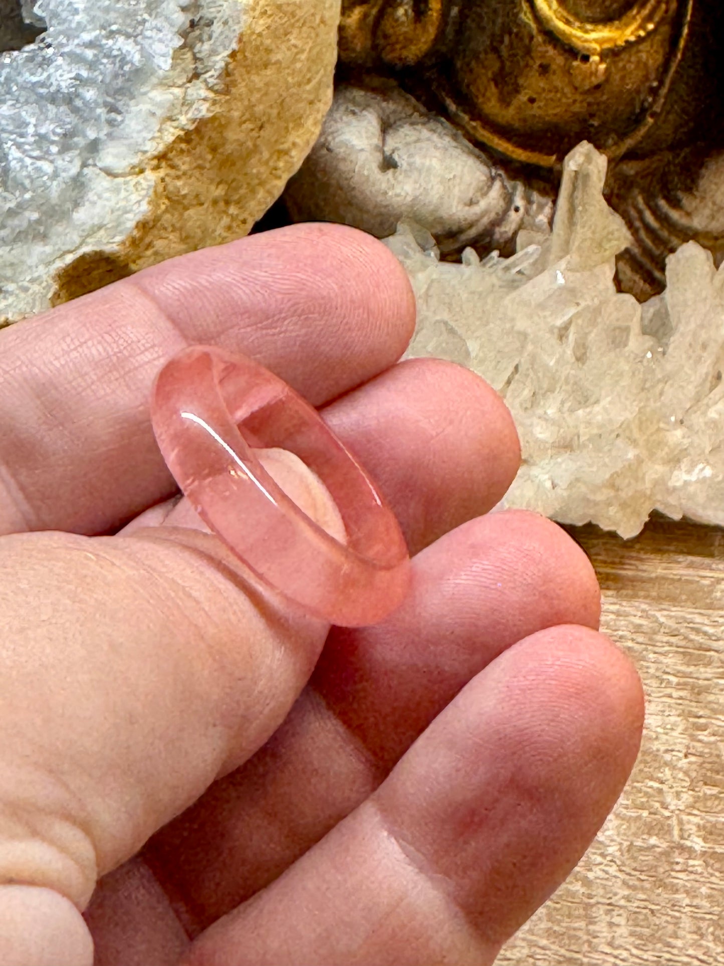 Anneau de Quartz Fraise