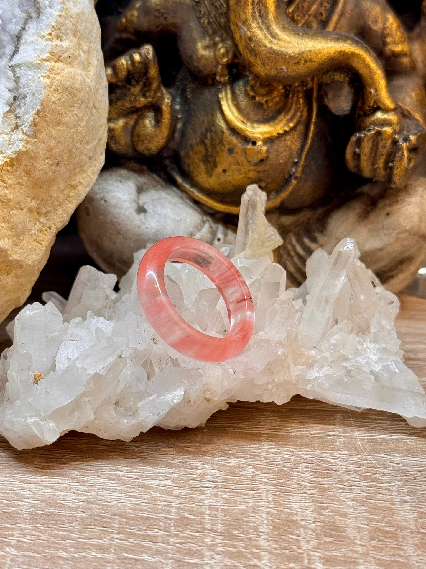 Anneau de Quartz Fraise