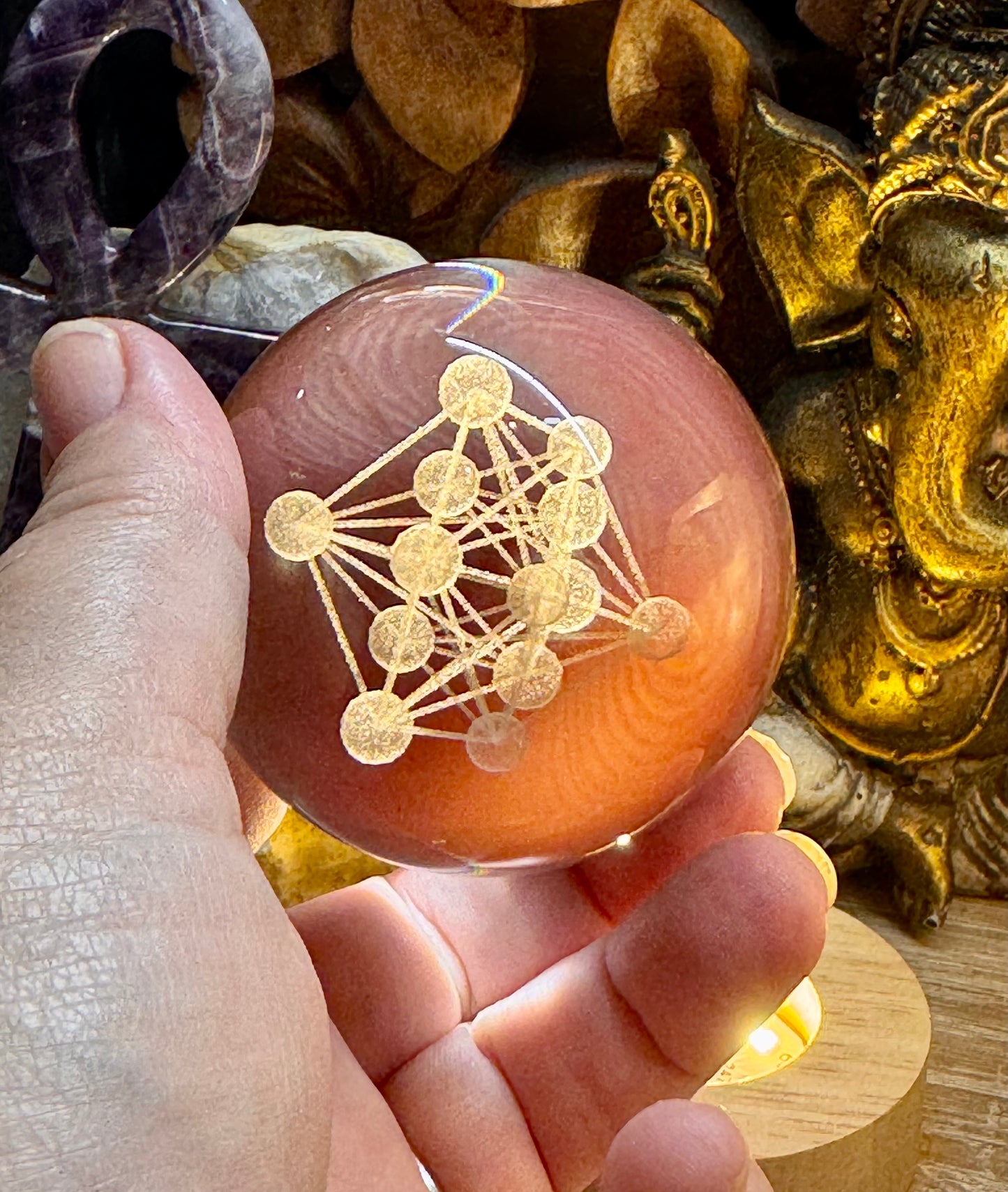 Sphère en verre - Cube Métatron