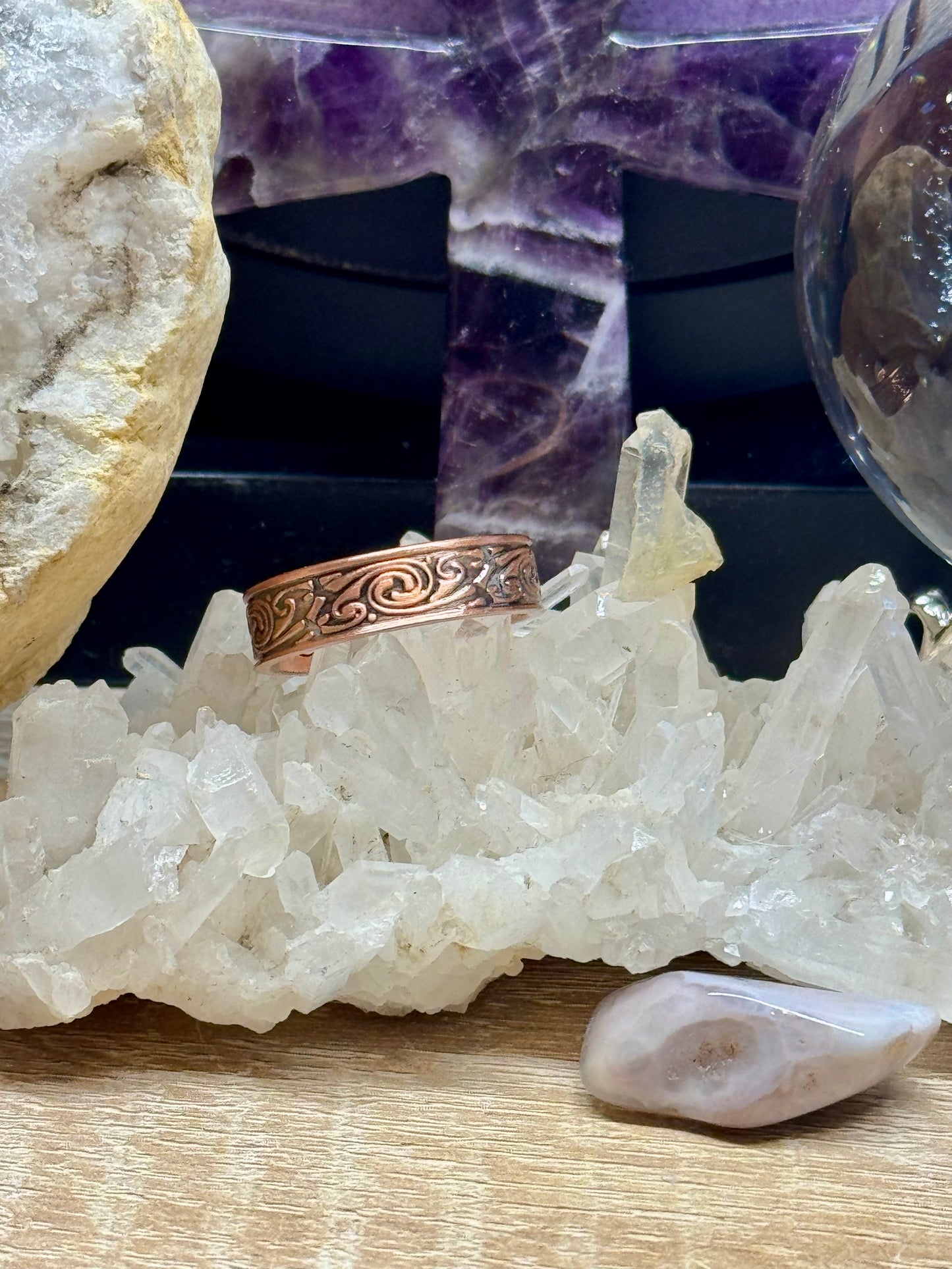 Bague magnétique en cuivre ajustable